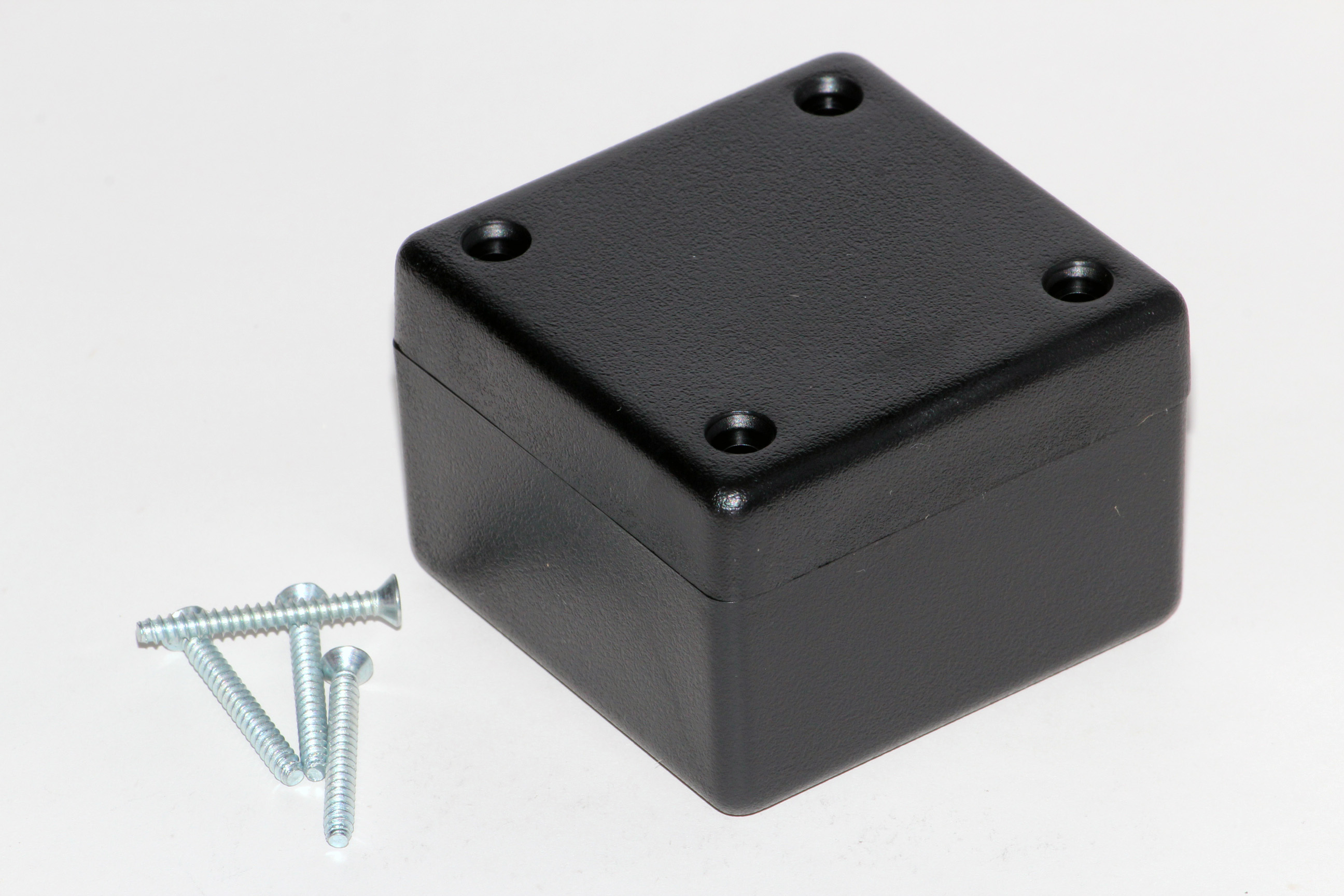 1594ASBK black economy abs plastic 1594A enclosure, 56 x 56 x 40 mm, with lid