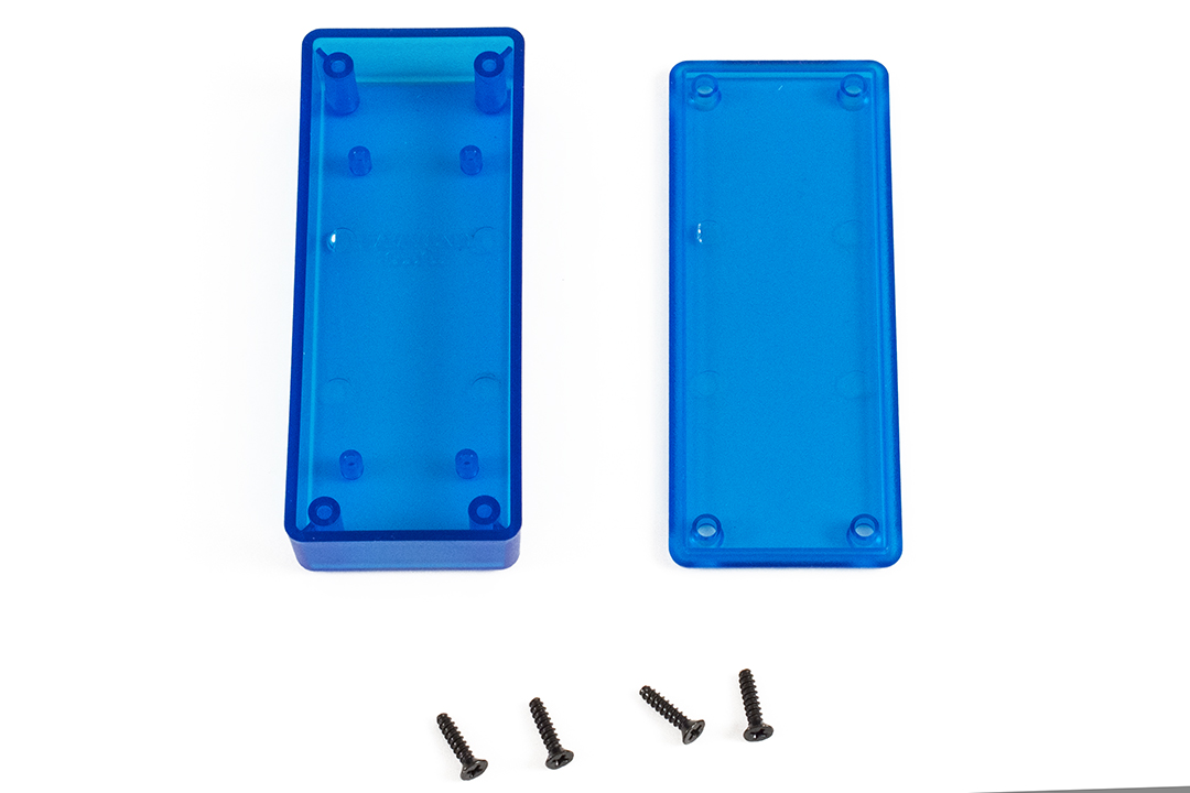 1551UTBU translucent blue ABS miniature enclosure, 100 x 40 x 20 mm