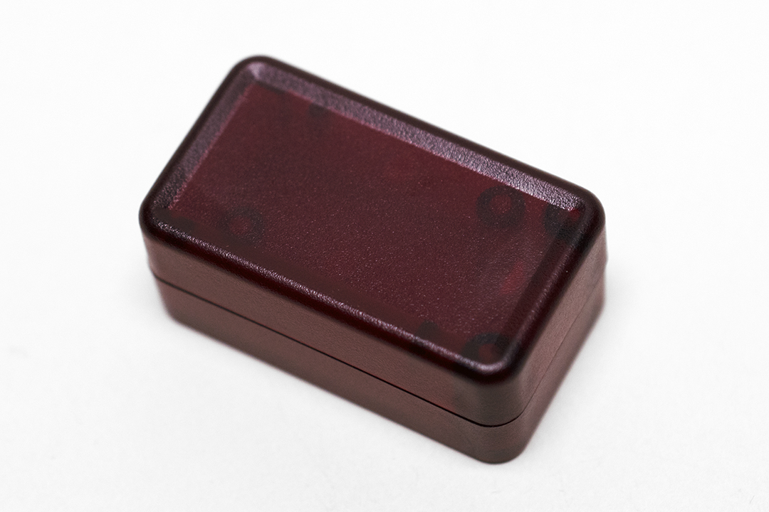 1551ATRD translucent red ABS subminiature enclosure, 35 x 20 mm