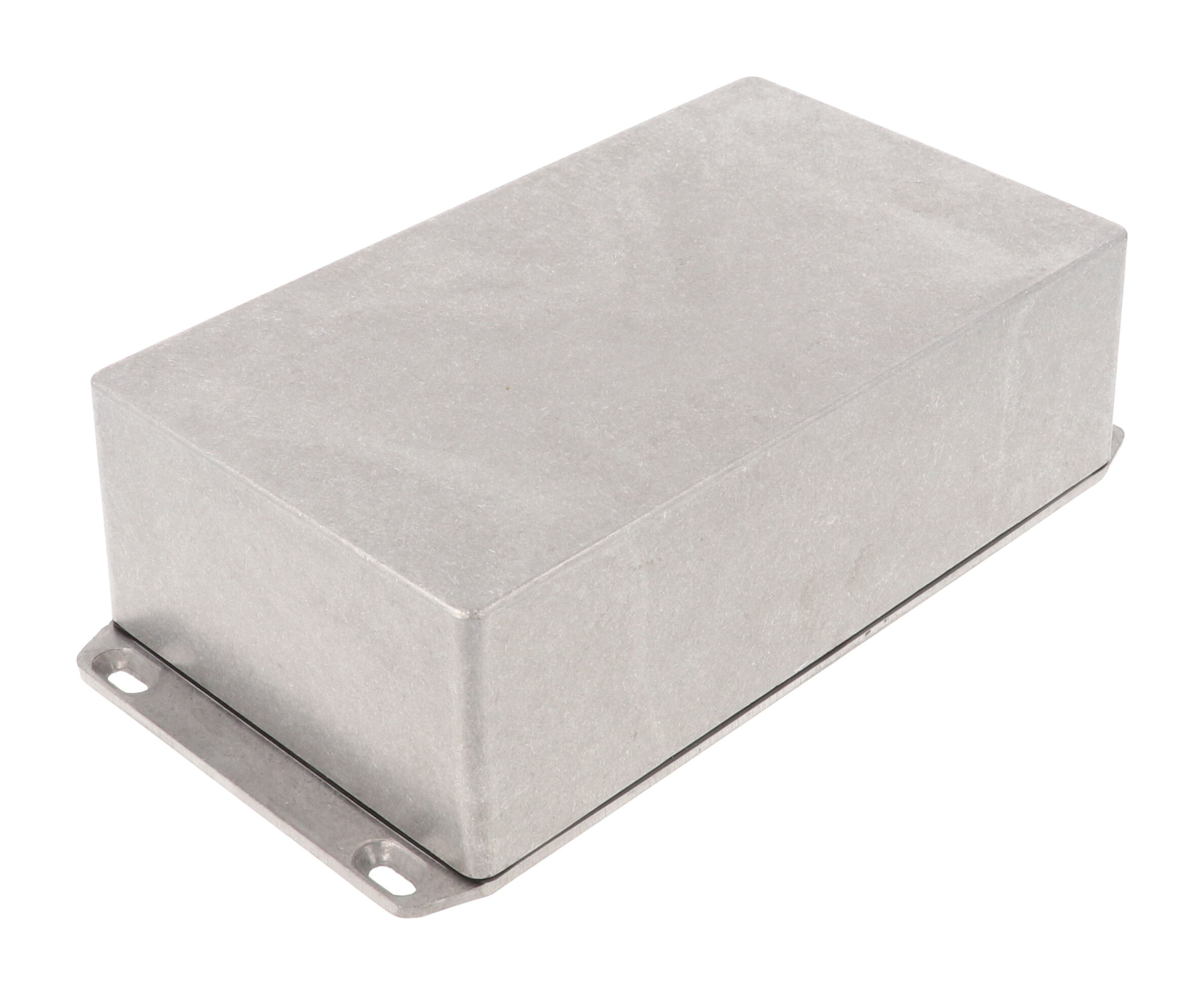 1590WR1FL natural aluminum IP65 water-tight diecast aluminum enclosure with a wall-mounting flanged lid, 192x112x61mm