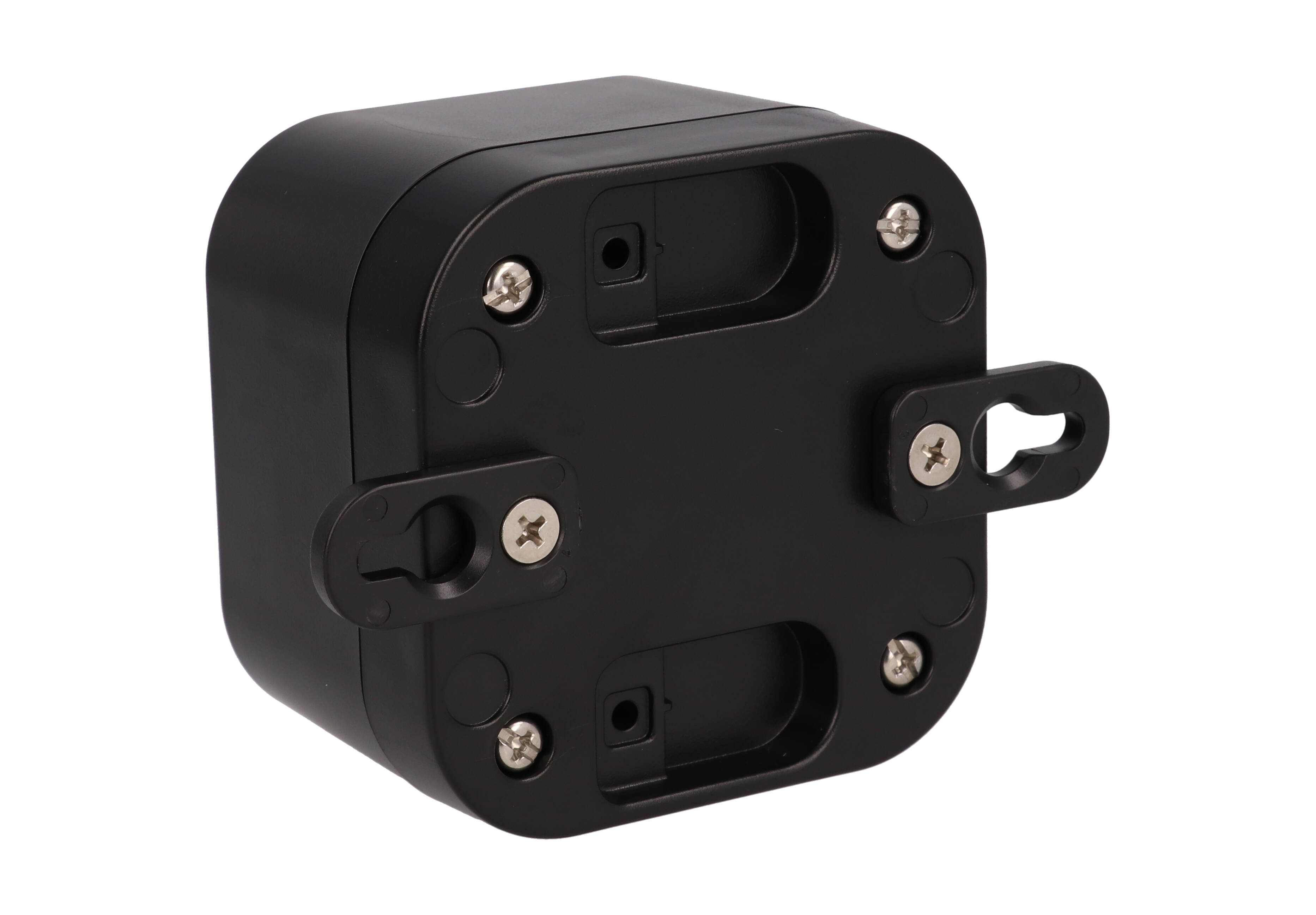1557BABK black ABS watertight enclosure, 80 x 80 x 60 mm, with gasketed lid