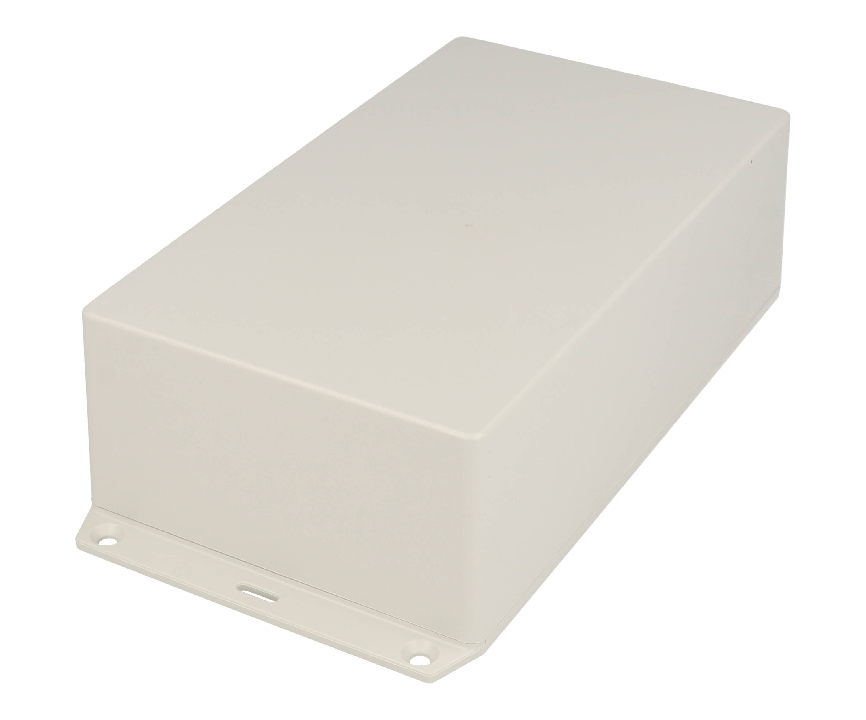 1591XXEFLGY gray ABS plastic enclosure with flanged lid, 7.60 in x 4.45 in x 2.40 in