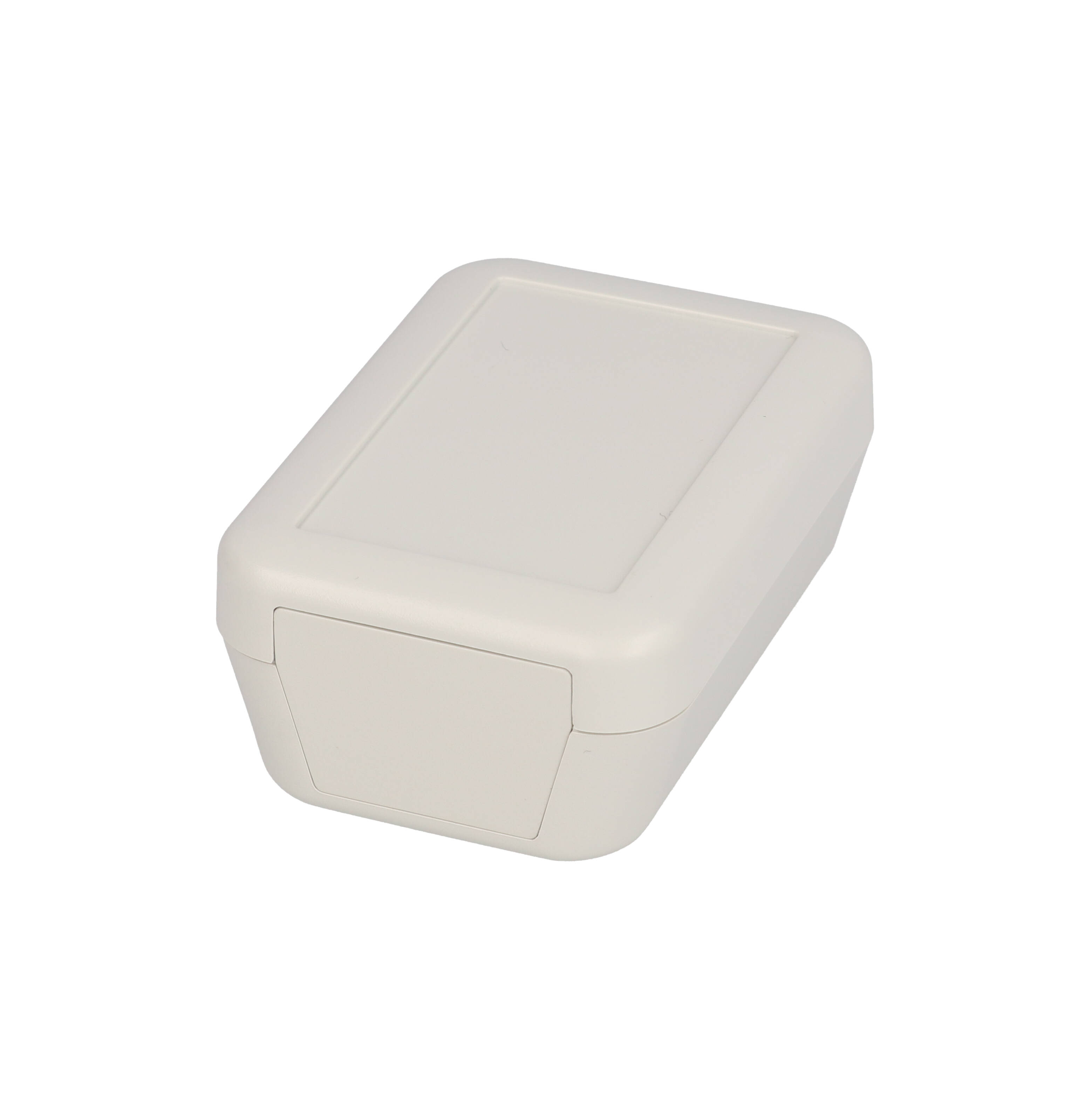 1552D1GY light gray 70 x 50 x 30 mm hand-held ABS plastic enclosure with recessed top and removable end panels