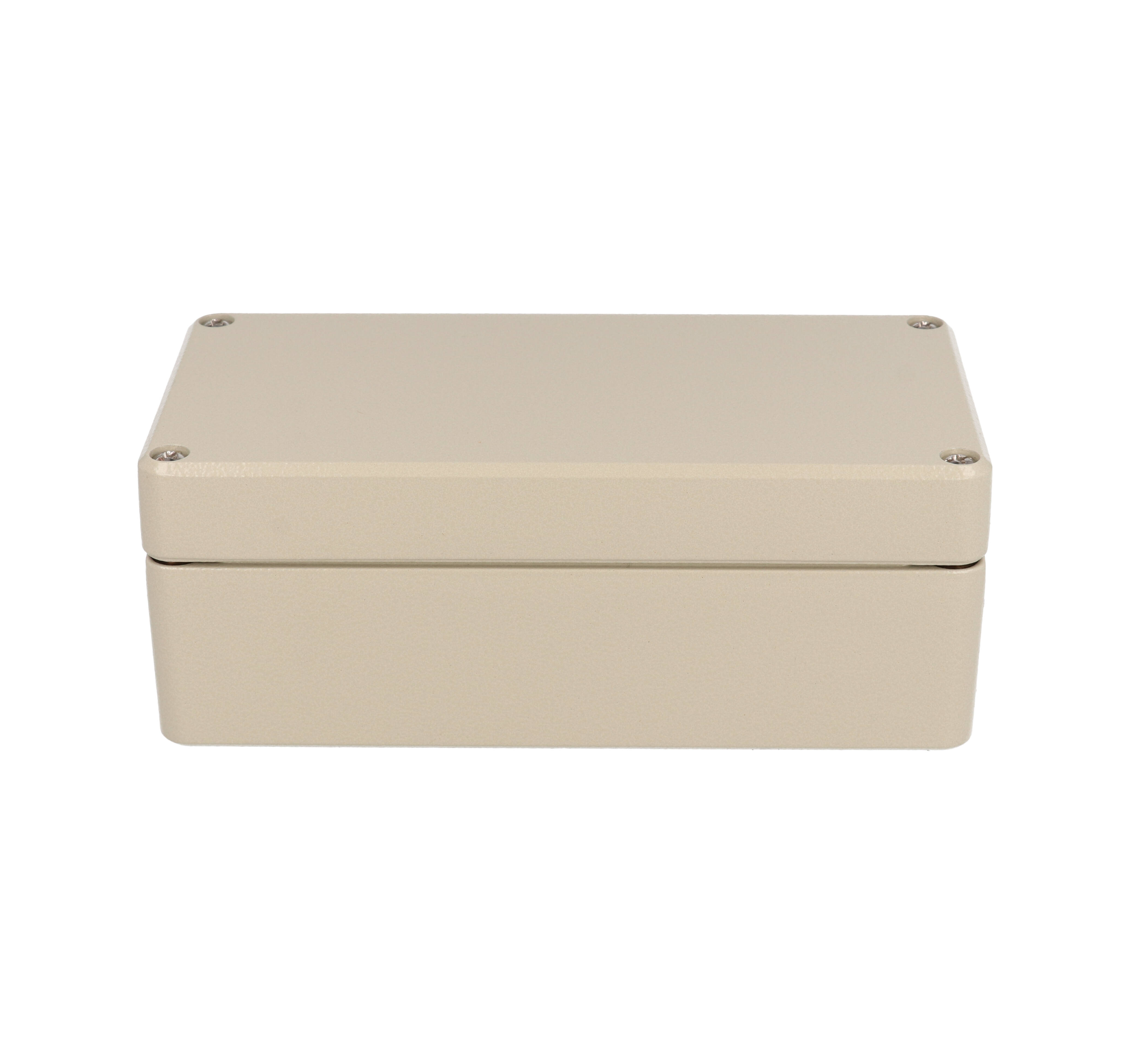 R100-084-000 RAL 7032 beige R100 Series diecast aluminum enclosure, 80 mm x 160 mm x 60 mm