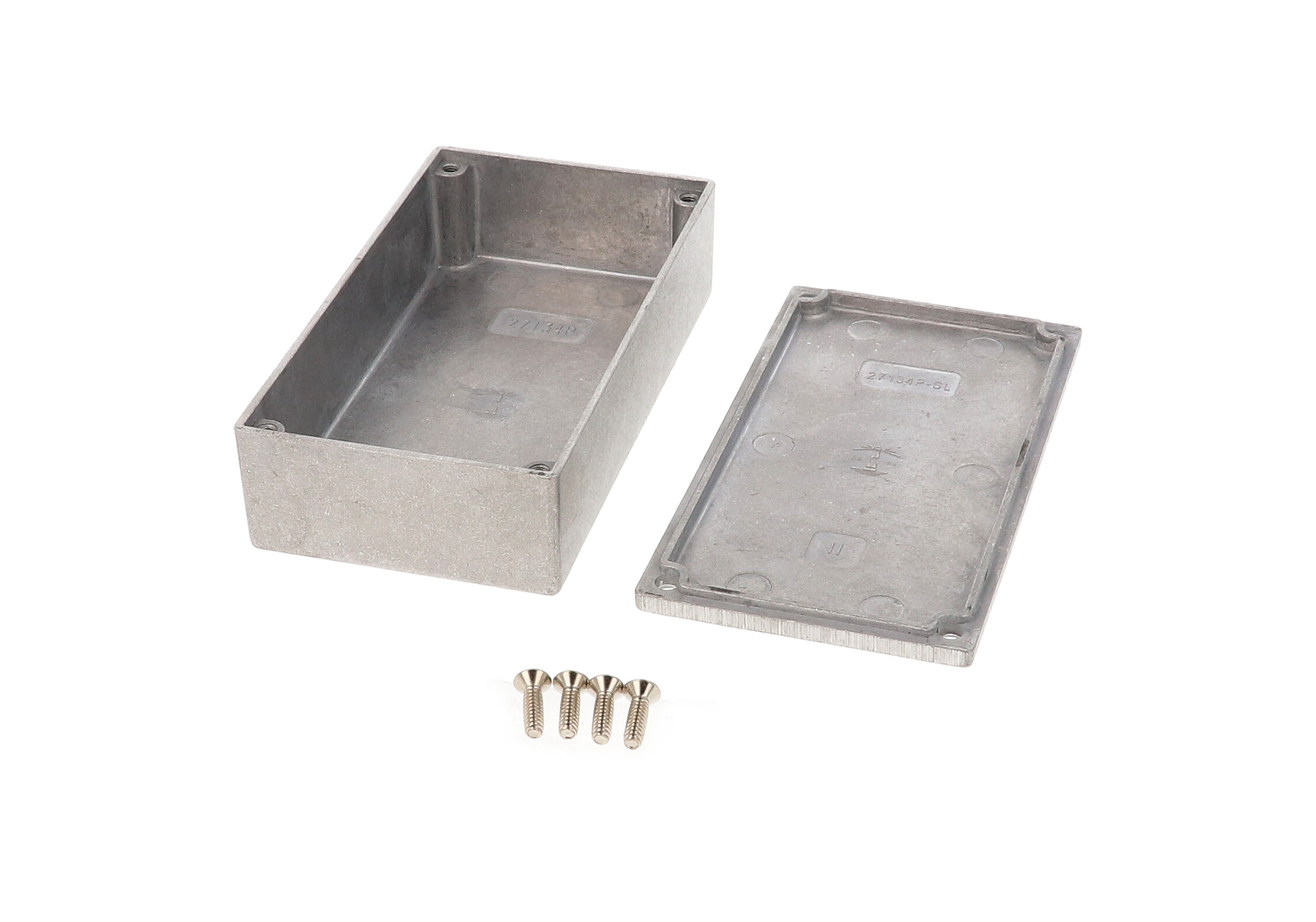 27134PSLA Eddystone natural finish diecast aluminium enclosure, 112 mm x 61 mm x 31 mm