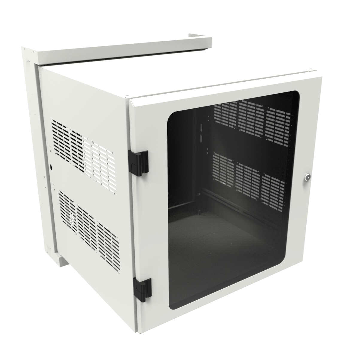 Hammond HWMRPP32 black steel rear pan panel for 32U HWM swing-out wall-mount rack cabinet — view 2