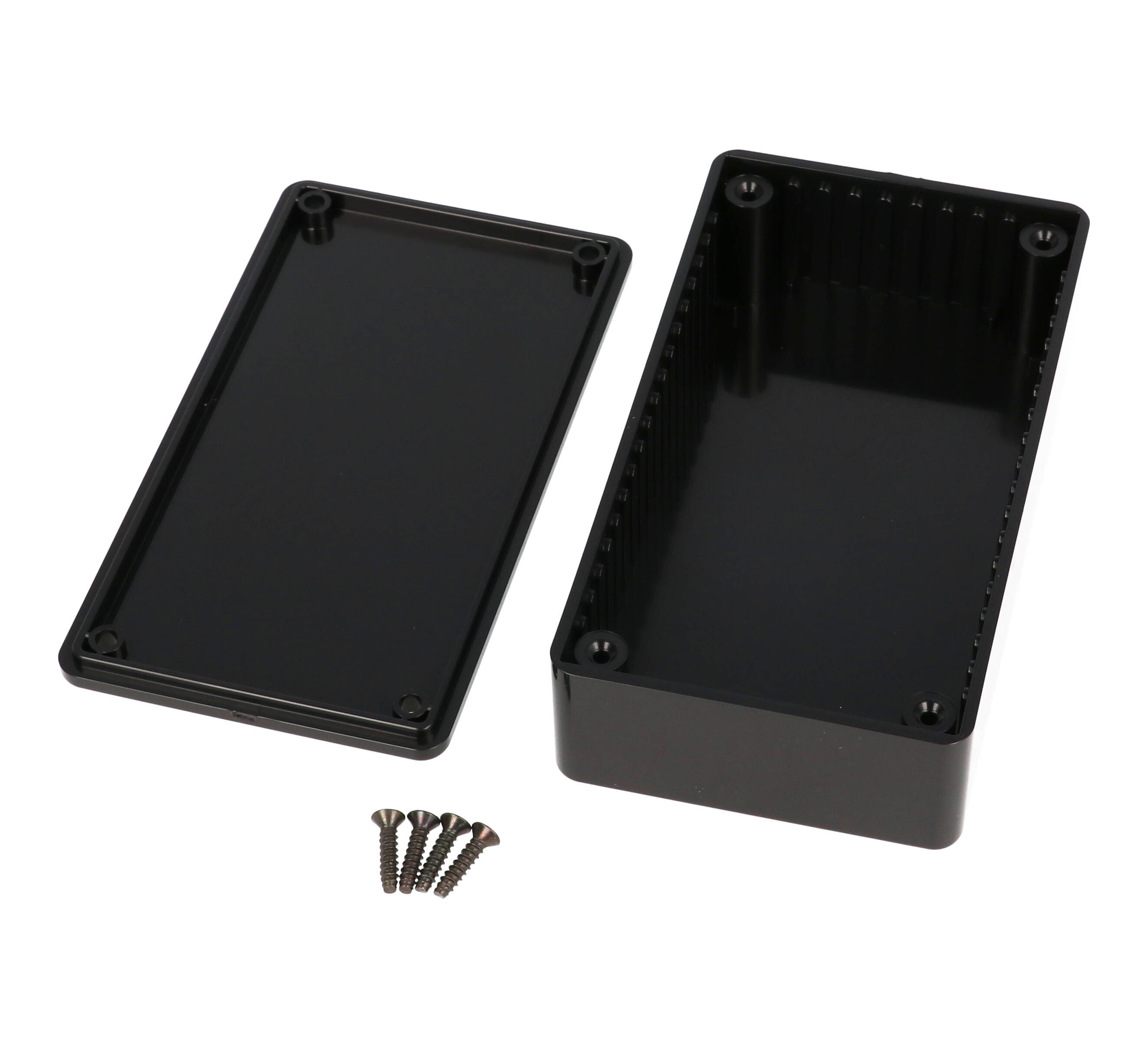 1591BSBK black general purpose ABS plastic enclosure with lid, 112 x 62 x 31 mm