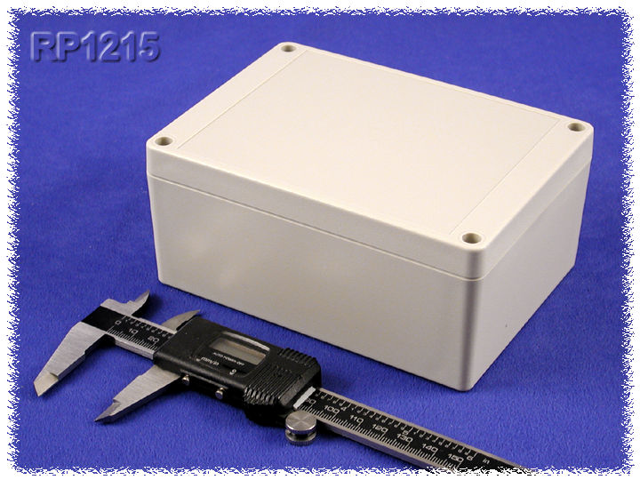 RP1215 water-tight light gray ABS enclosure, 145 x 105 x 65 mm, with opaque lid