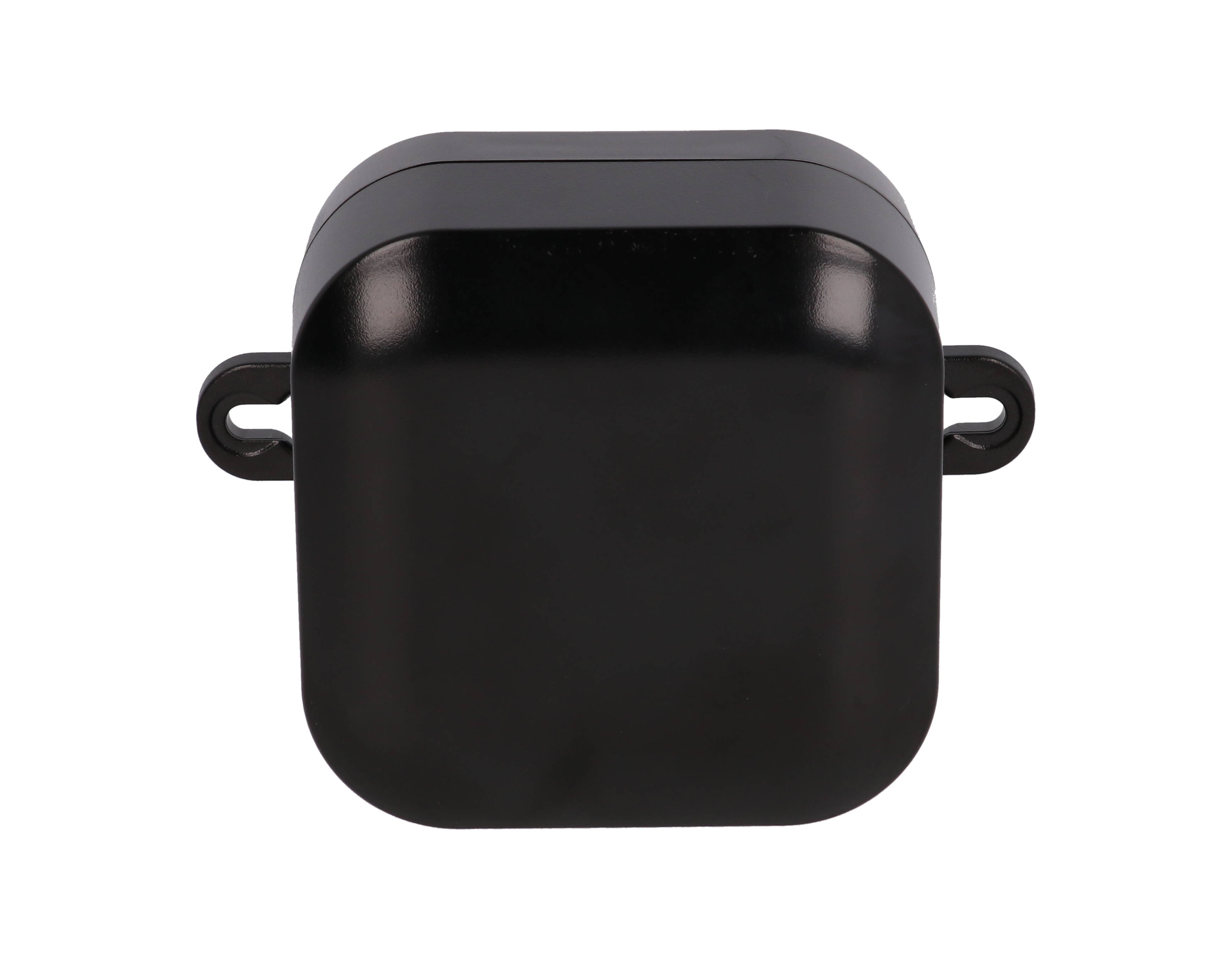 1557B2BK black polycarbonate watertight enclosure, 80 x 80 x 45 mm, with gasketed lid
