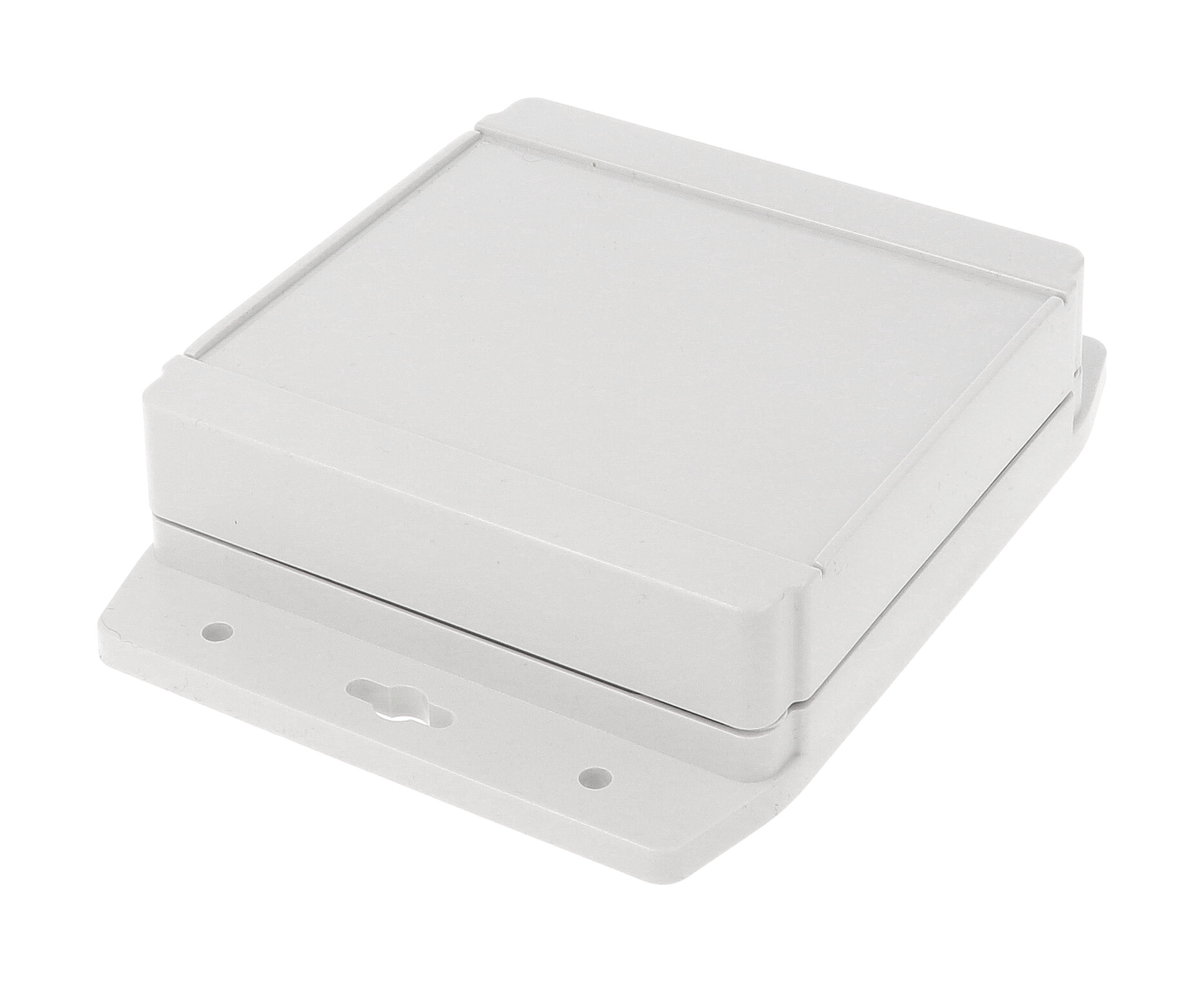 1555NF17GY square light grey ABS watertight enclosure with flanges
