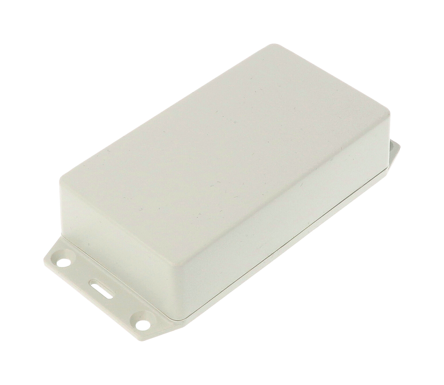 1591XXBFLGY light gray flame retardant ABS enclosure with flanged mounting lid