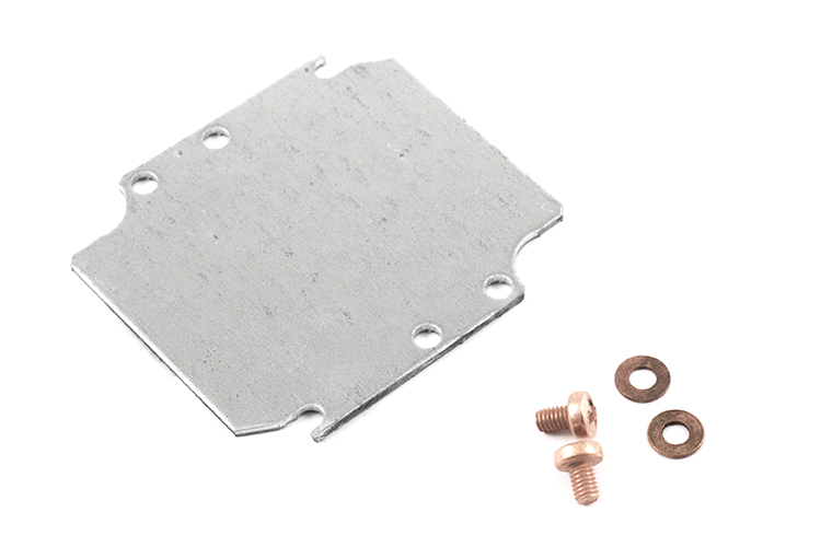 1590Z100PL galvanized steel inner mounting panel for 1590Z100 80 x 75 mm diecast aluminum enclosures