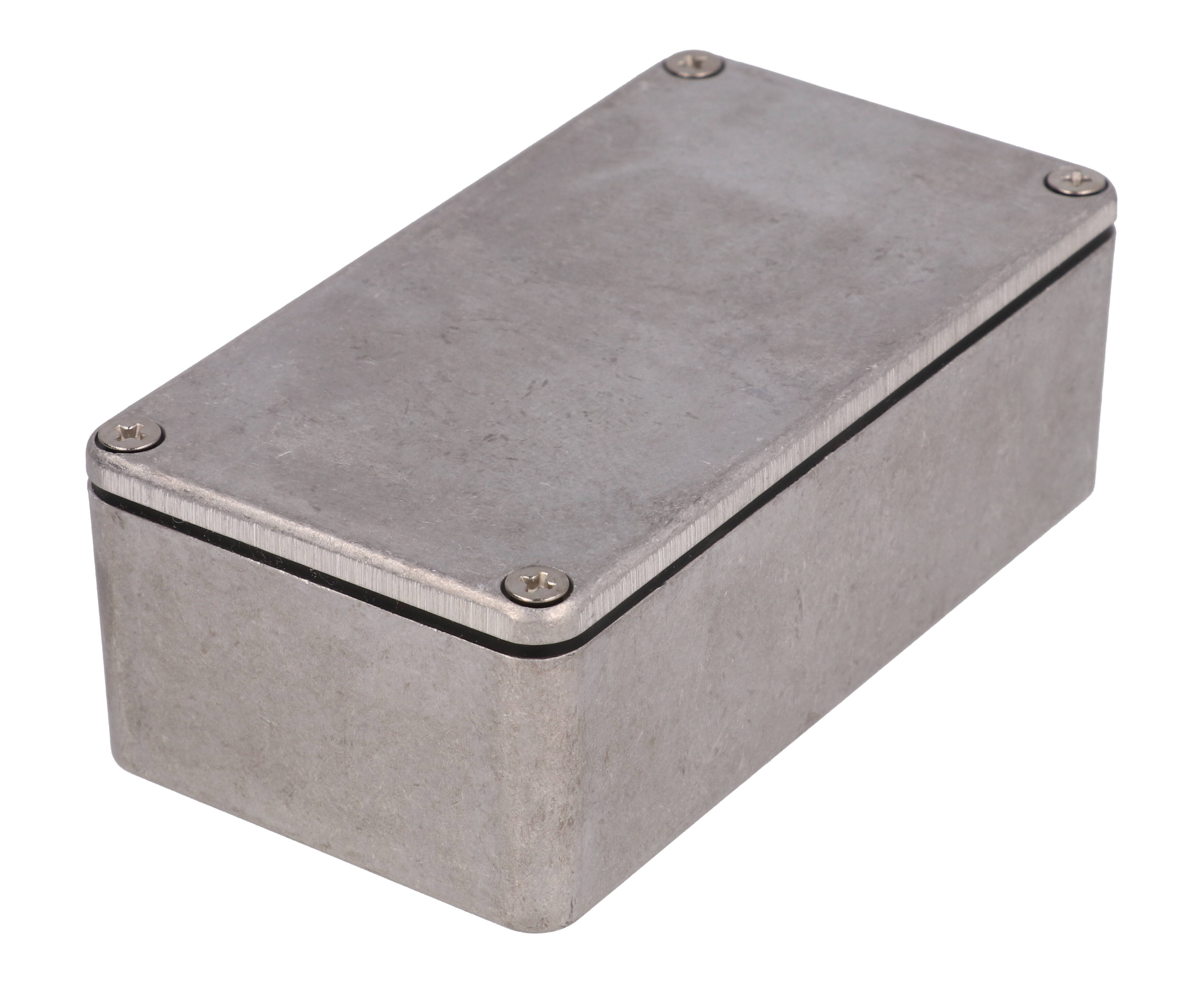1590WB2 natural aluminum IP65 watertight diecast enclosure, 112 x 61 x 38 mm, no mounting flanges