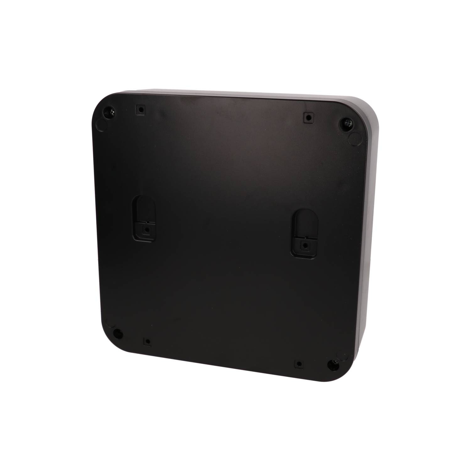 1556HABK black flame retardant ABS enclosure, 200 x 200 x 70 mm, desktop and wall mount