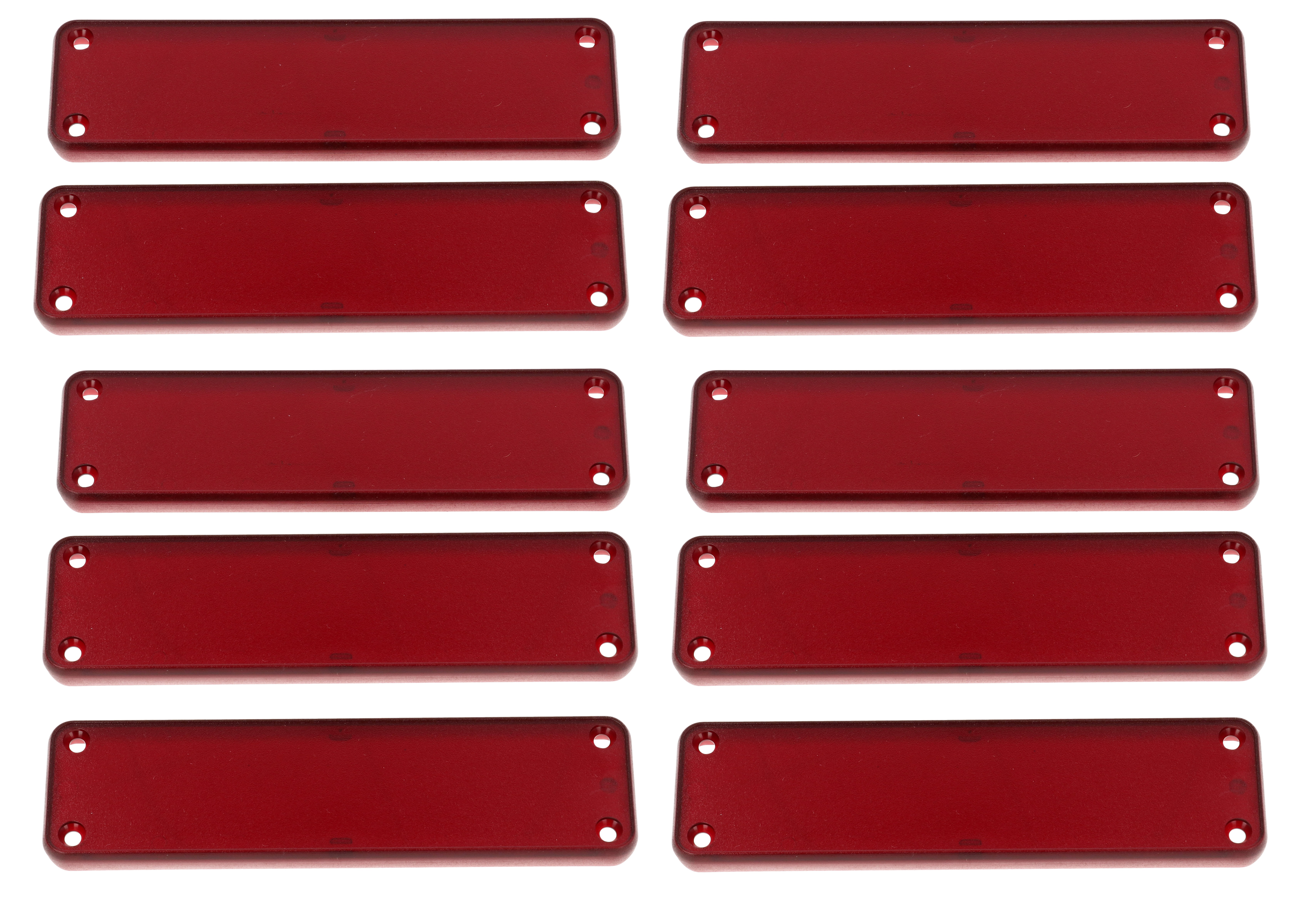 1455PPLTRD-10 — translucent red plastic solid bezel for 1455P enclosures- 10/pack