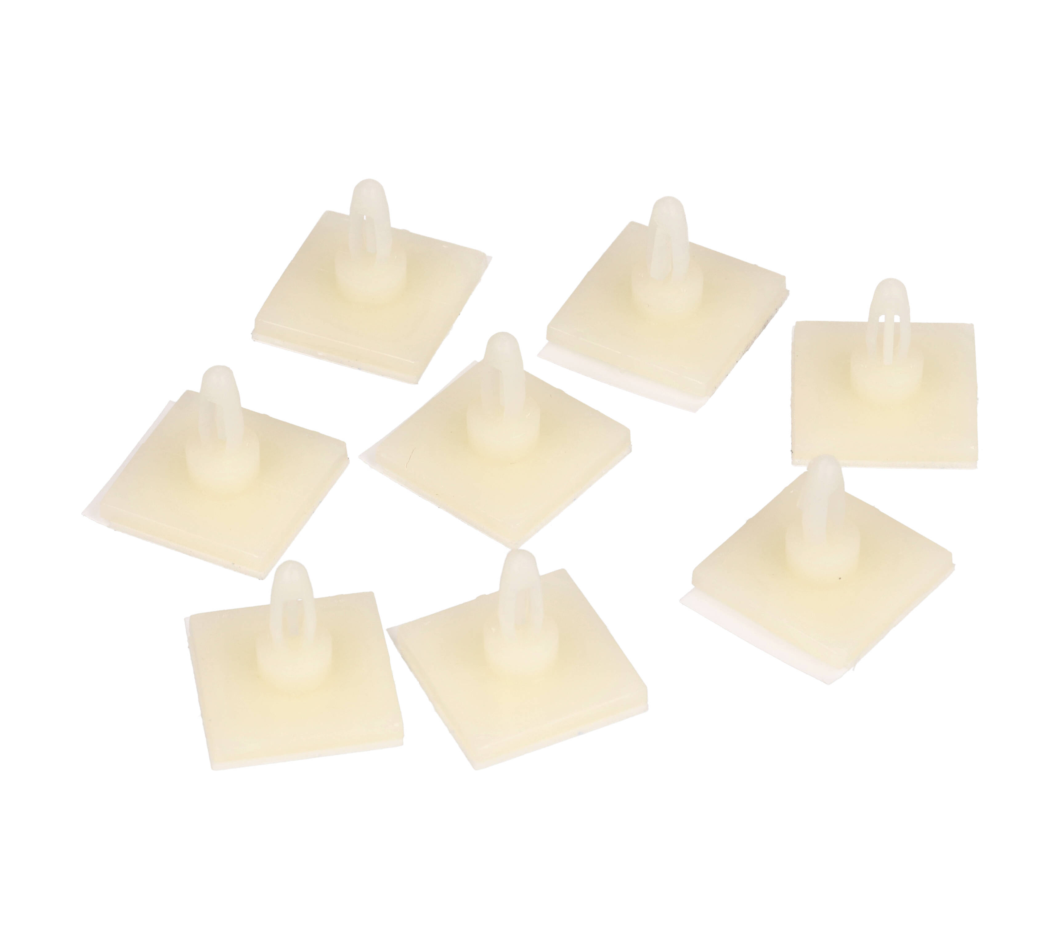 1421PCB1-100 white nylon 1/4 in self-adhesive PCB standoffs, pack of 100