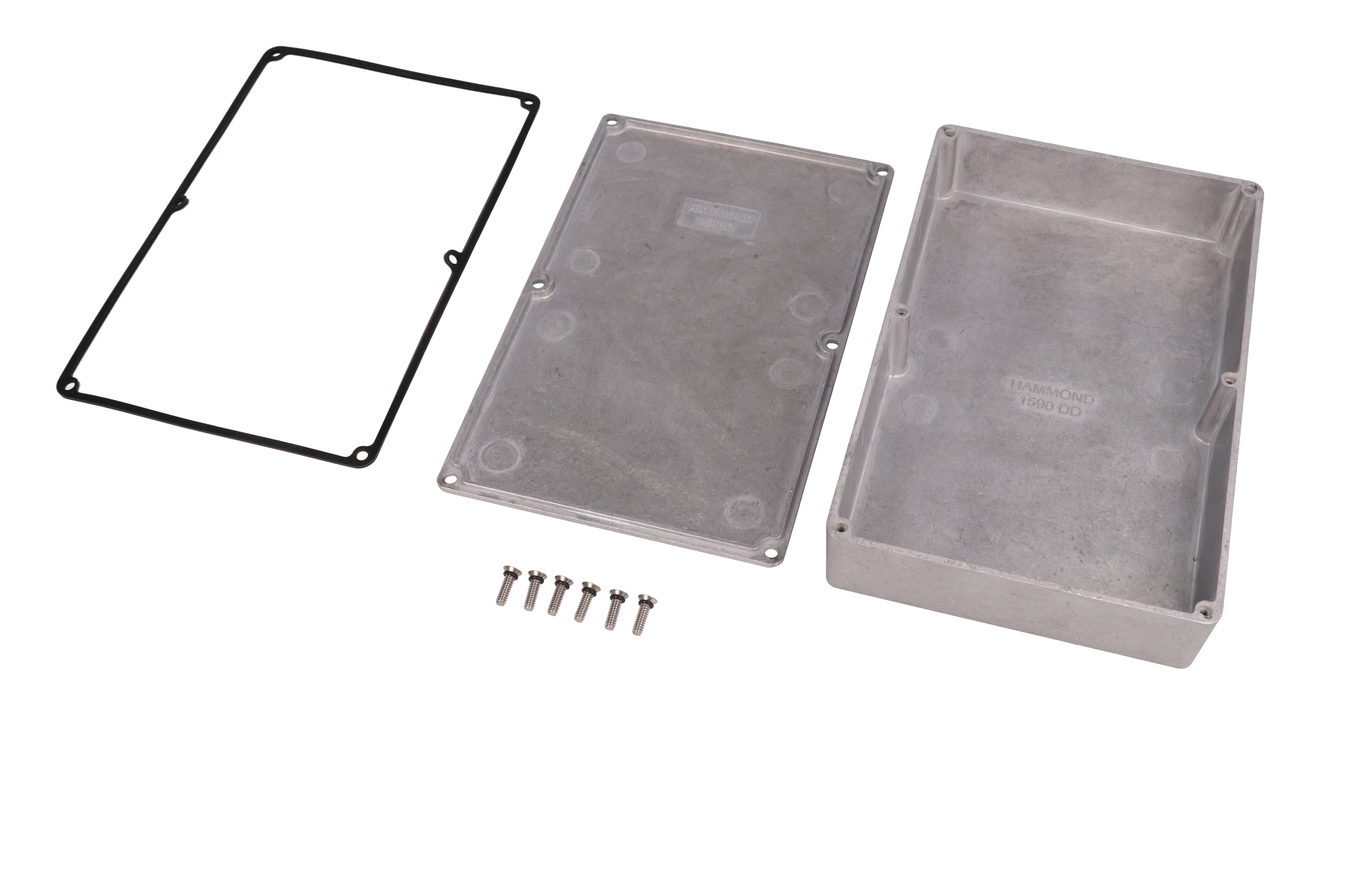1590WDD natural aluminum watertight diecast aluminum enclosure, 188 mm x 120 mm x 37 mm