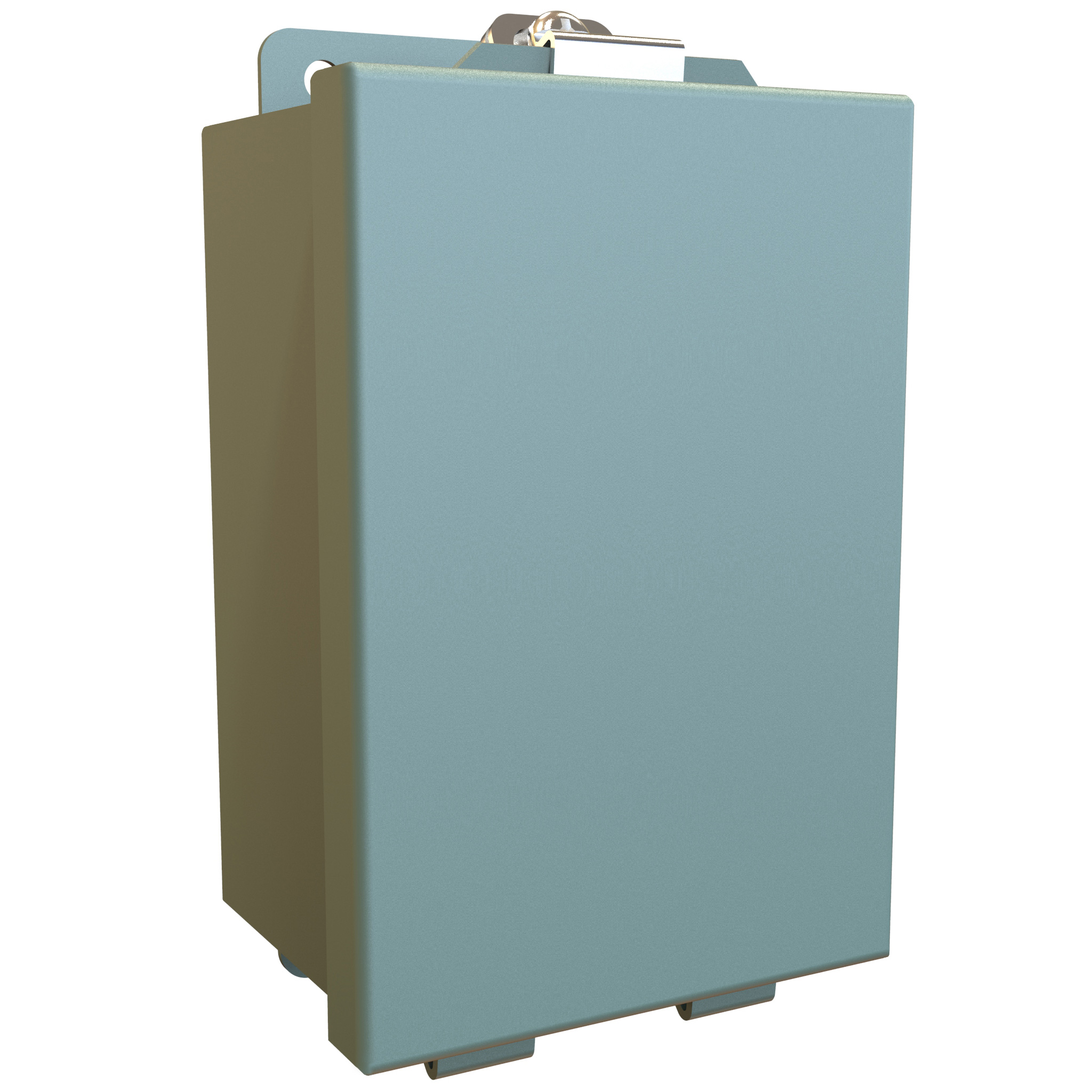 1414A 4 x 4 x 3 in Type 12 gray mild steel junction box with clamped lift-off cover — view 3
