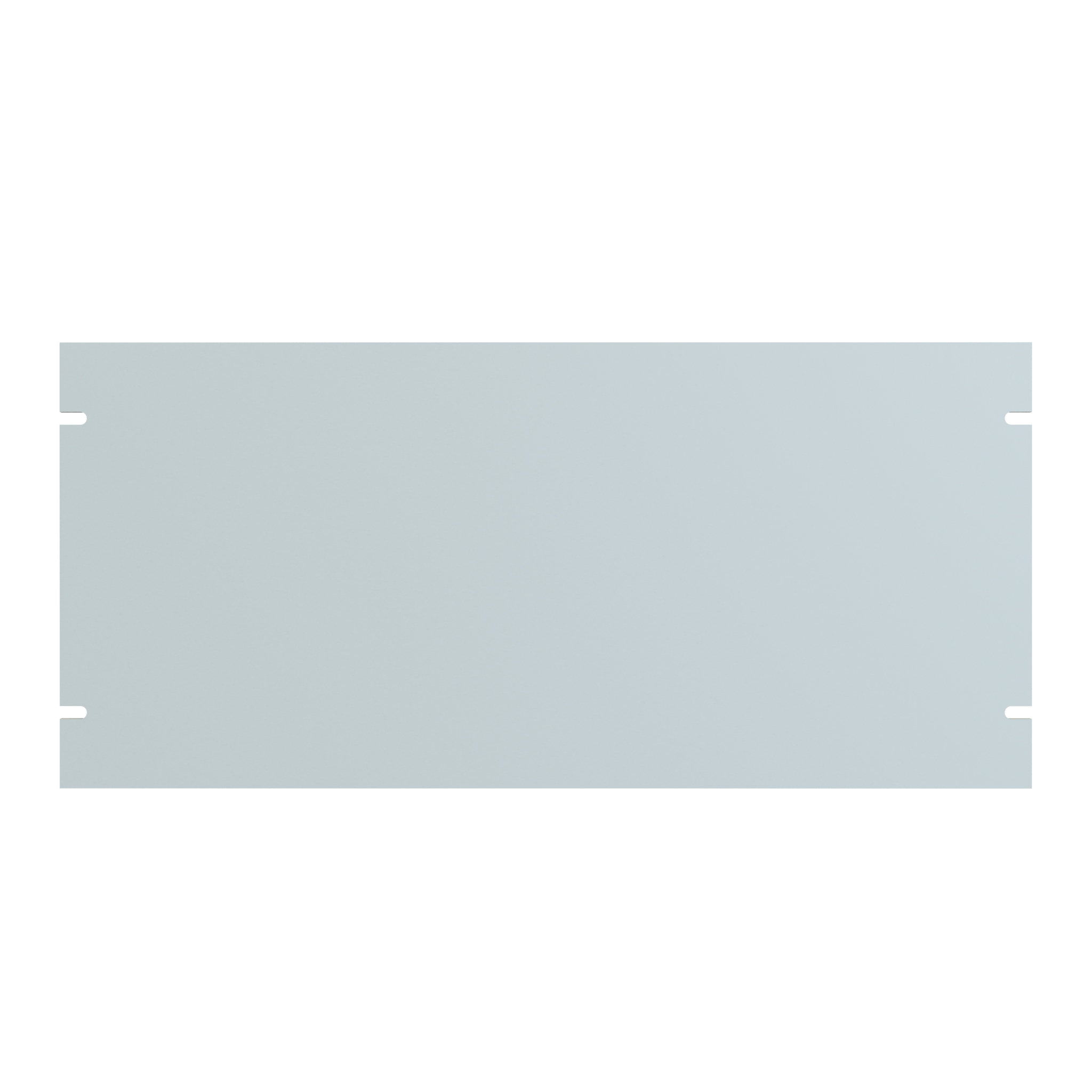 Hammond PBPA19008LG2 5U flat aluminum rack blanking panel in RAL7035 light gray for 19 inch racks