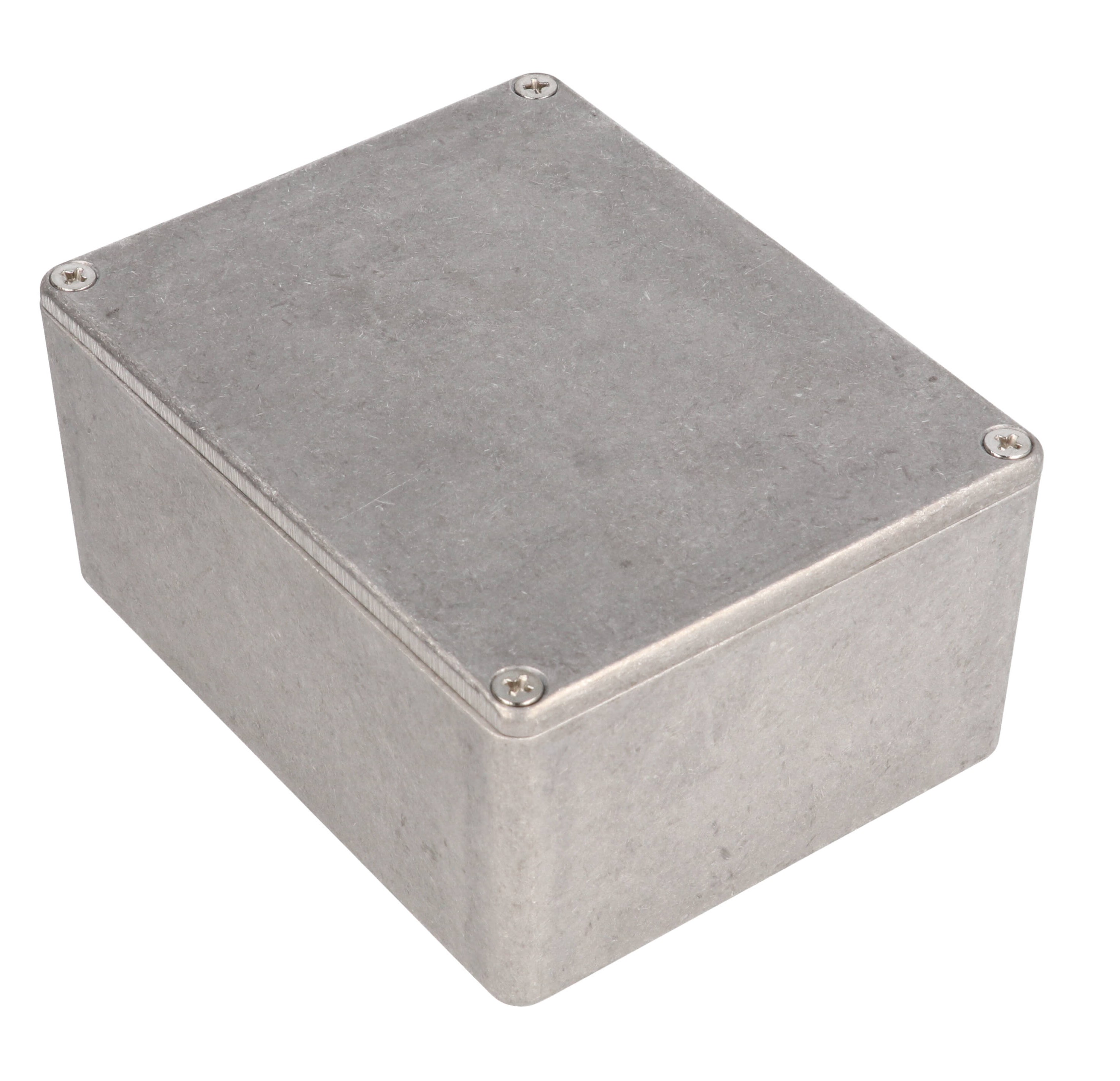 Hammond 1550C natural finish diecast aluminum enclosure with screw-down lid