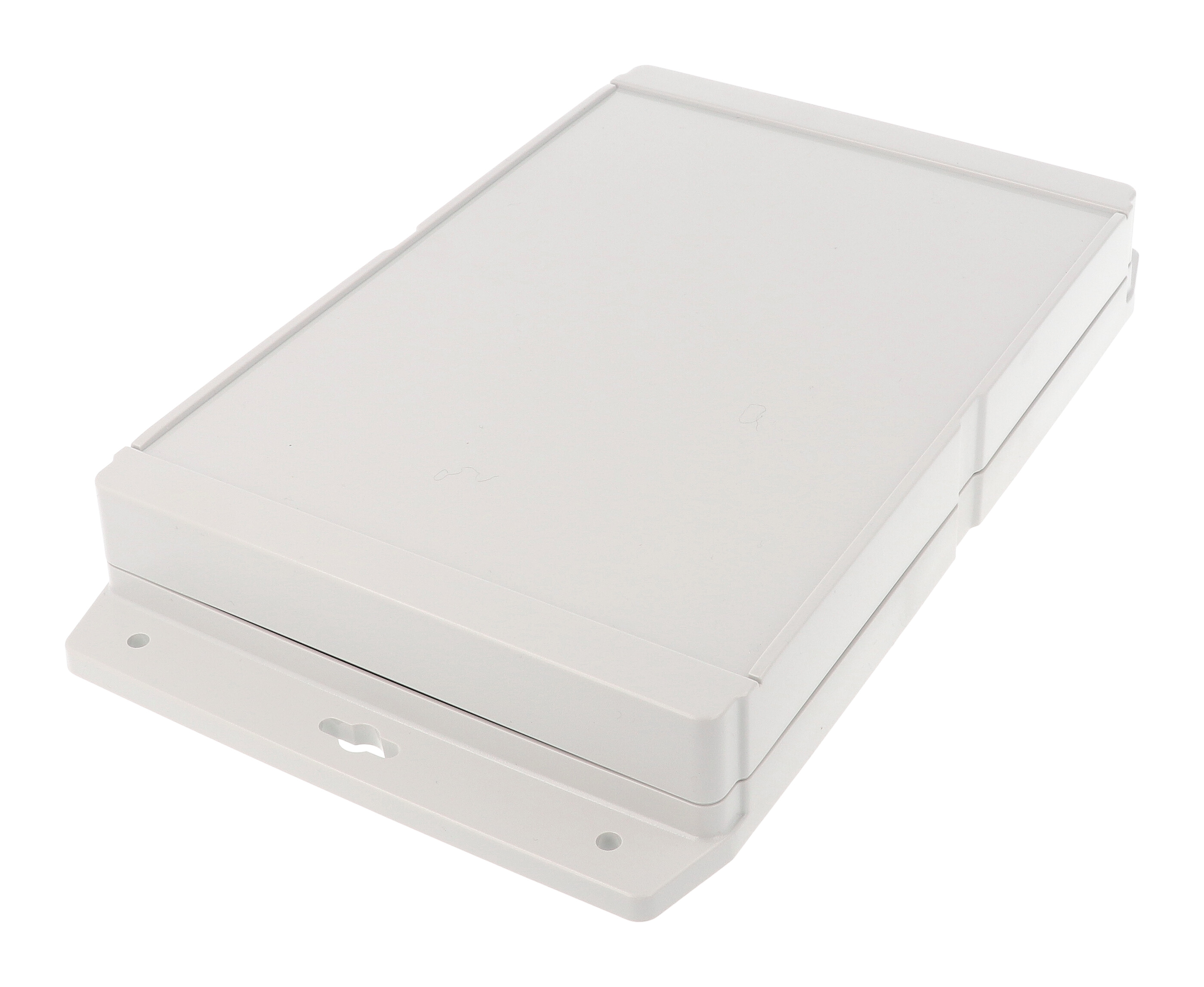 1555VA2F17GY — RAL7035 grey watertight plastic enclosure, flange