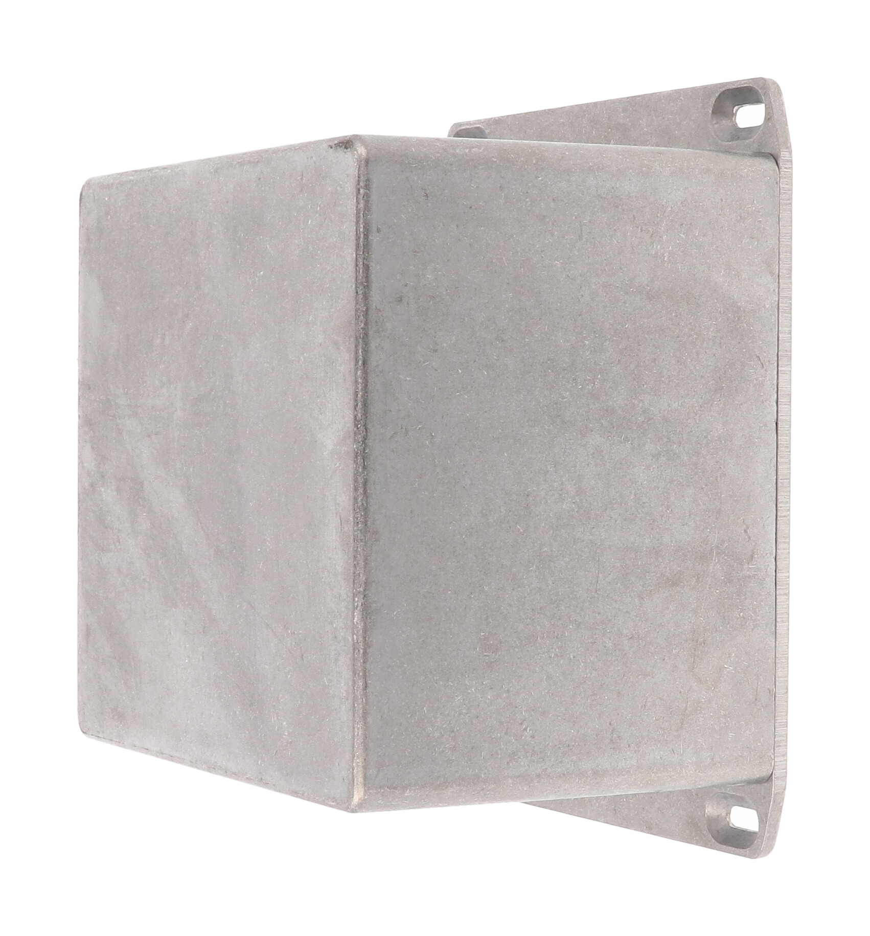 1590VFL natural aluminum deep diecast aluminum enclosure with wall-mounting flanged lid