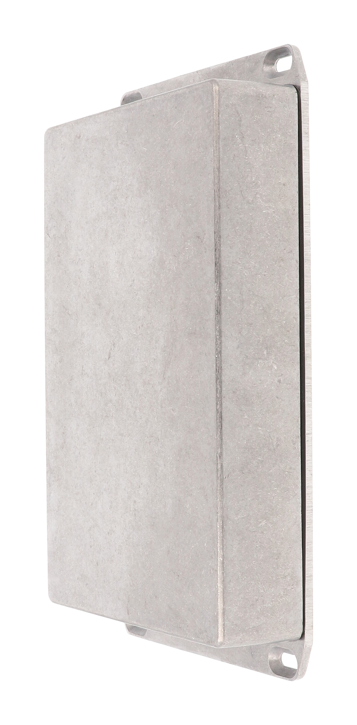 1590WDDFL natural aluminum watertight diecast aluminum enclosure, 188 mm x 120 mm x 37 mm, with flanged lid