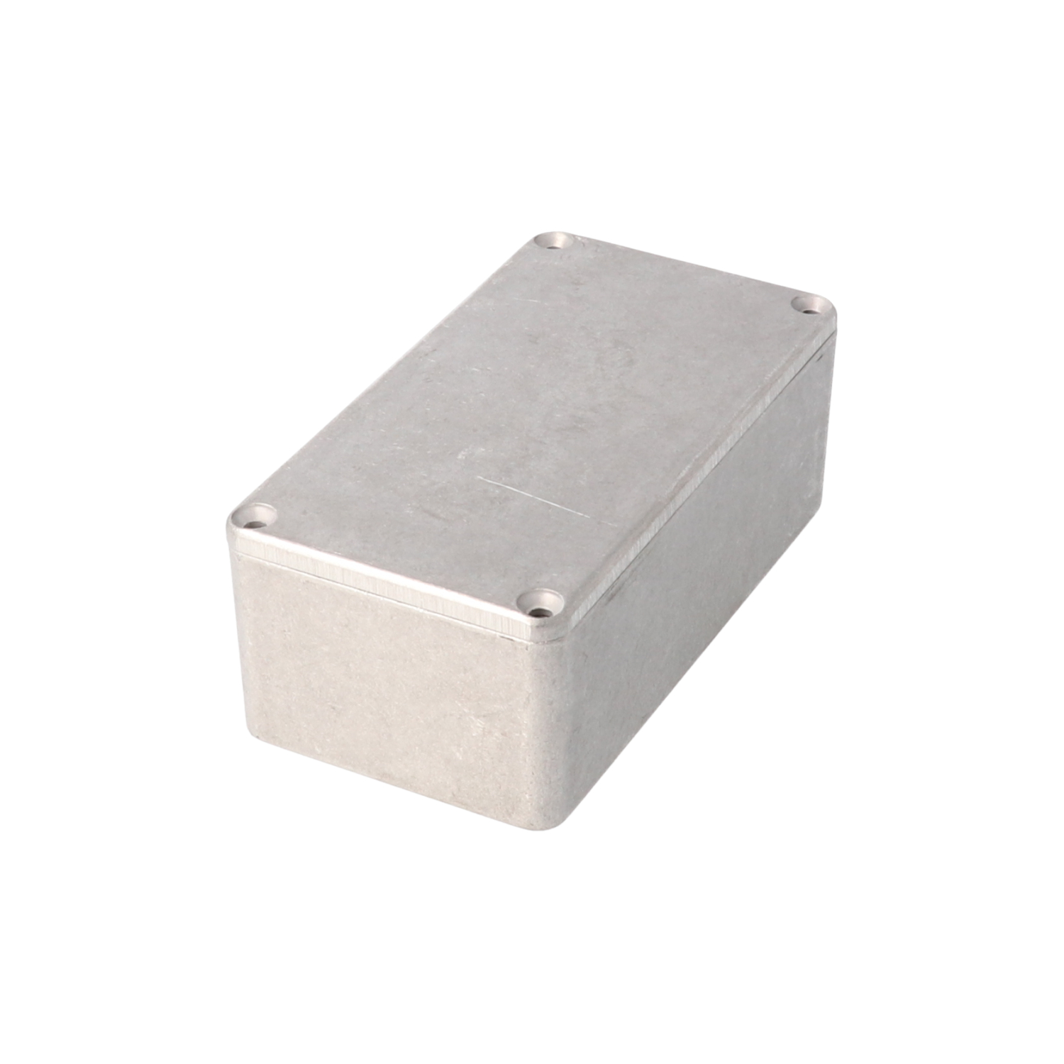 1590BS natural diecast aluminum enclosure with lid and four cover screws
