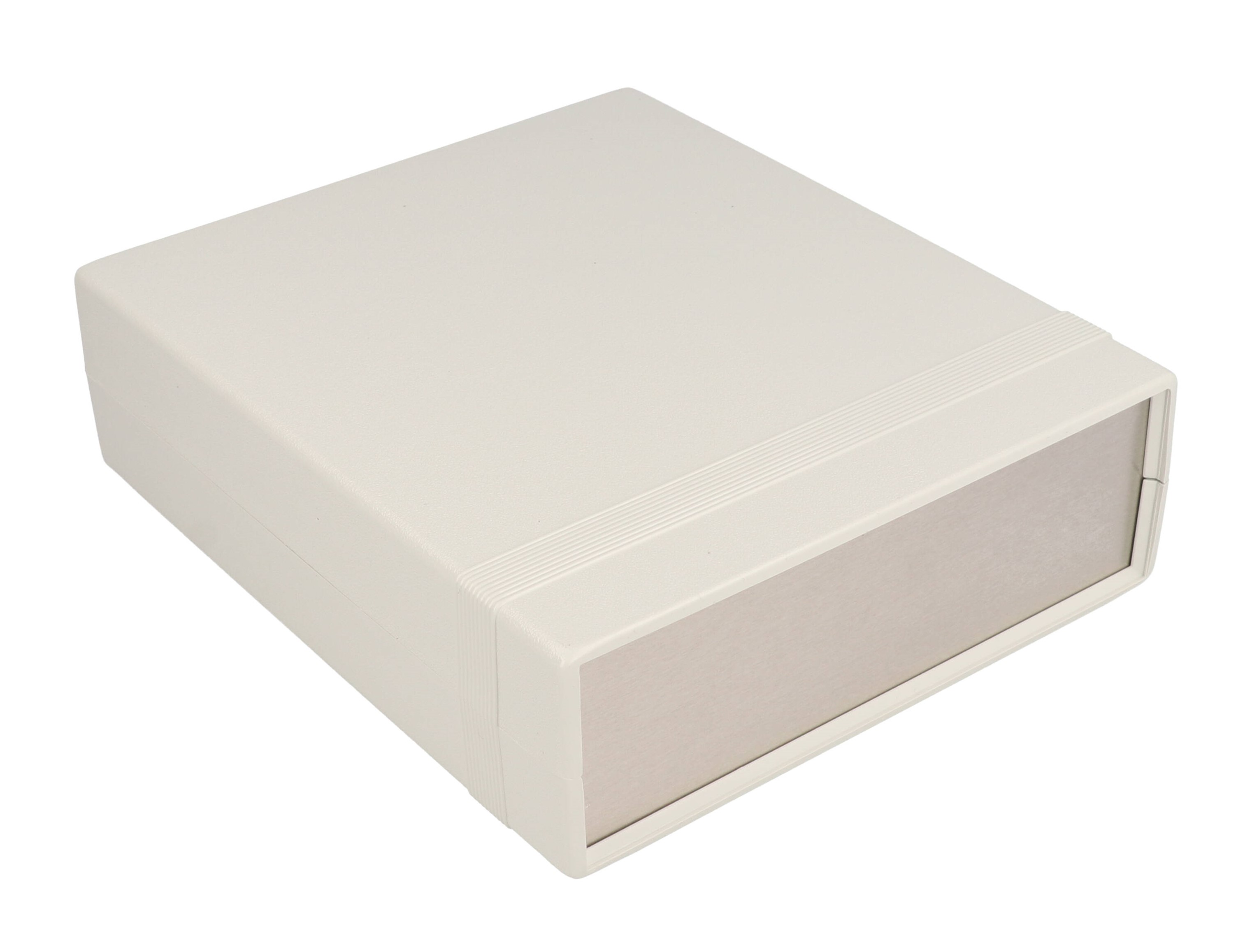 1598CGY light gray ABS 1598 Series instrument case with brushed aluminum end panels