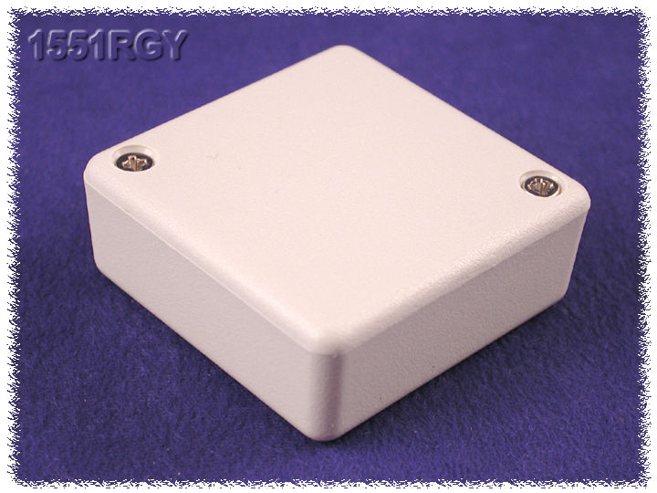 1551RGY light gray ABS plastic miniature enclosure, 50 x 50 x 20 mm