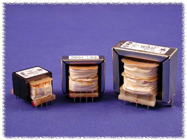160D16 1 VA vertical PC board mount power transformer, 16V C.T. secondary — view 2