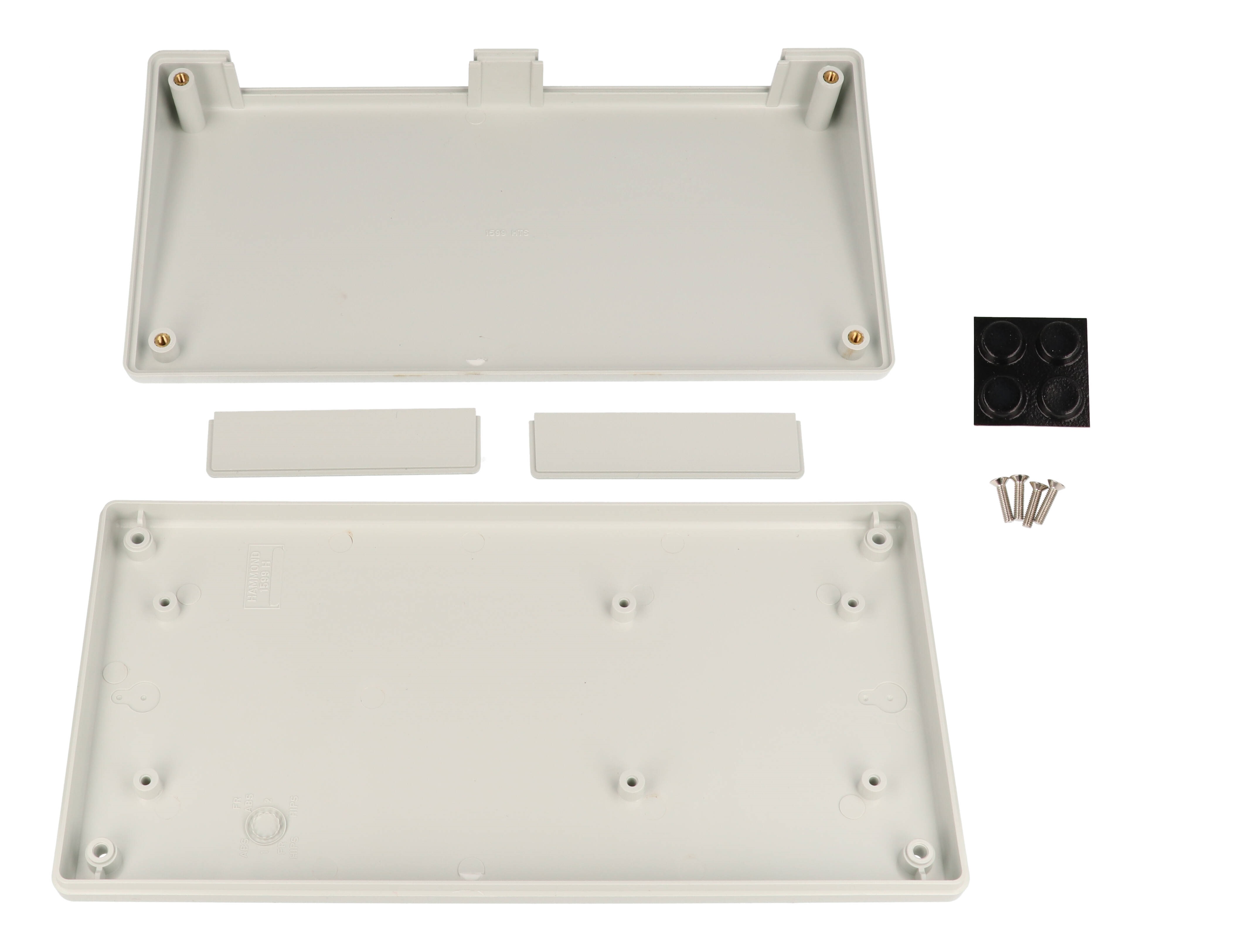 1599HTSGY light gray short-slope ABS sloping console enclosure, 220 x 110 mm