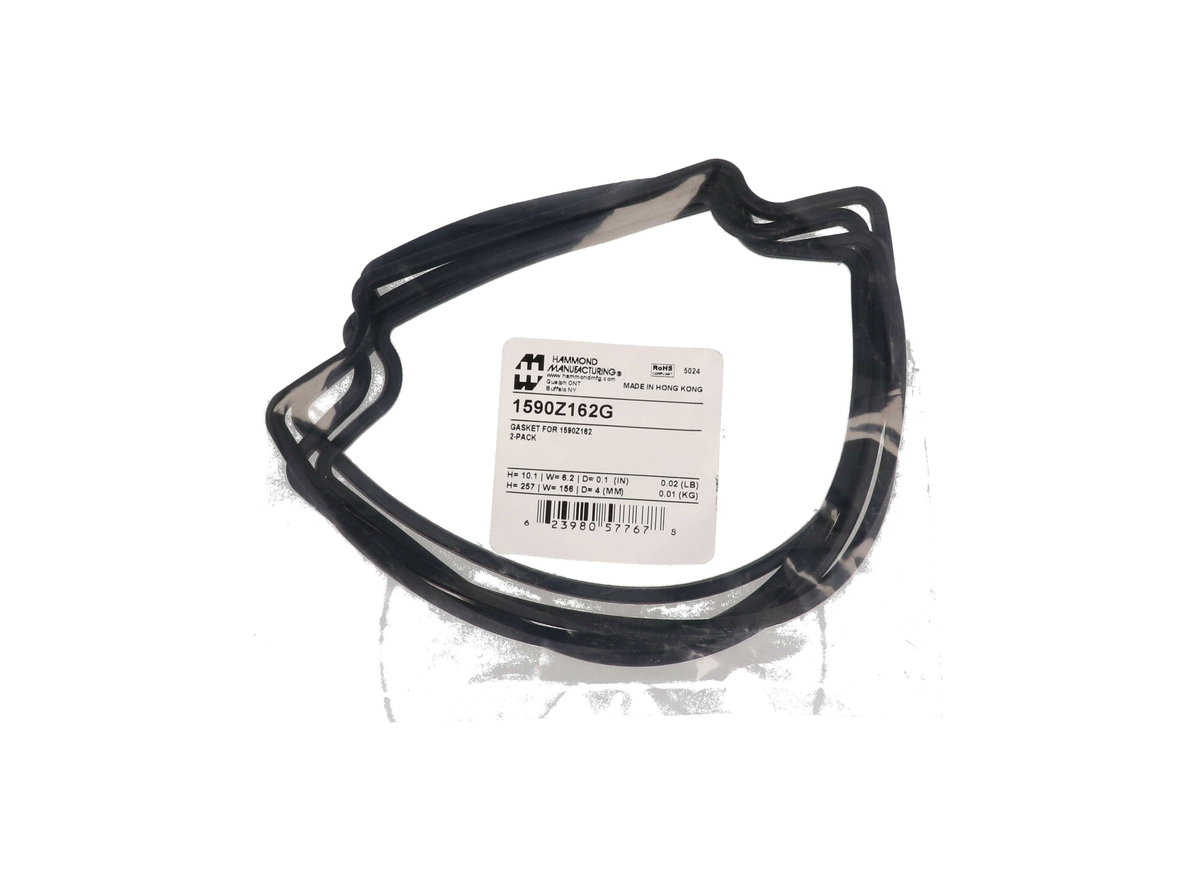 1590Z162G pre-formed silicone replacement gasket for 1590Z162 and 1590Z163 enclosures