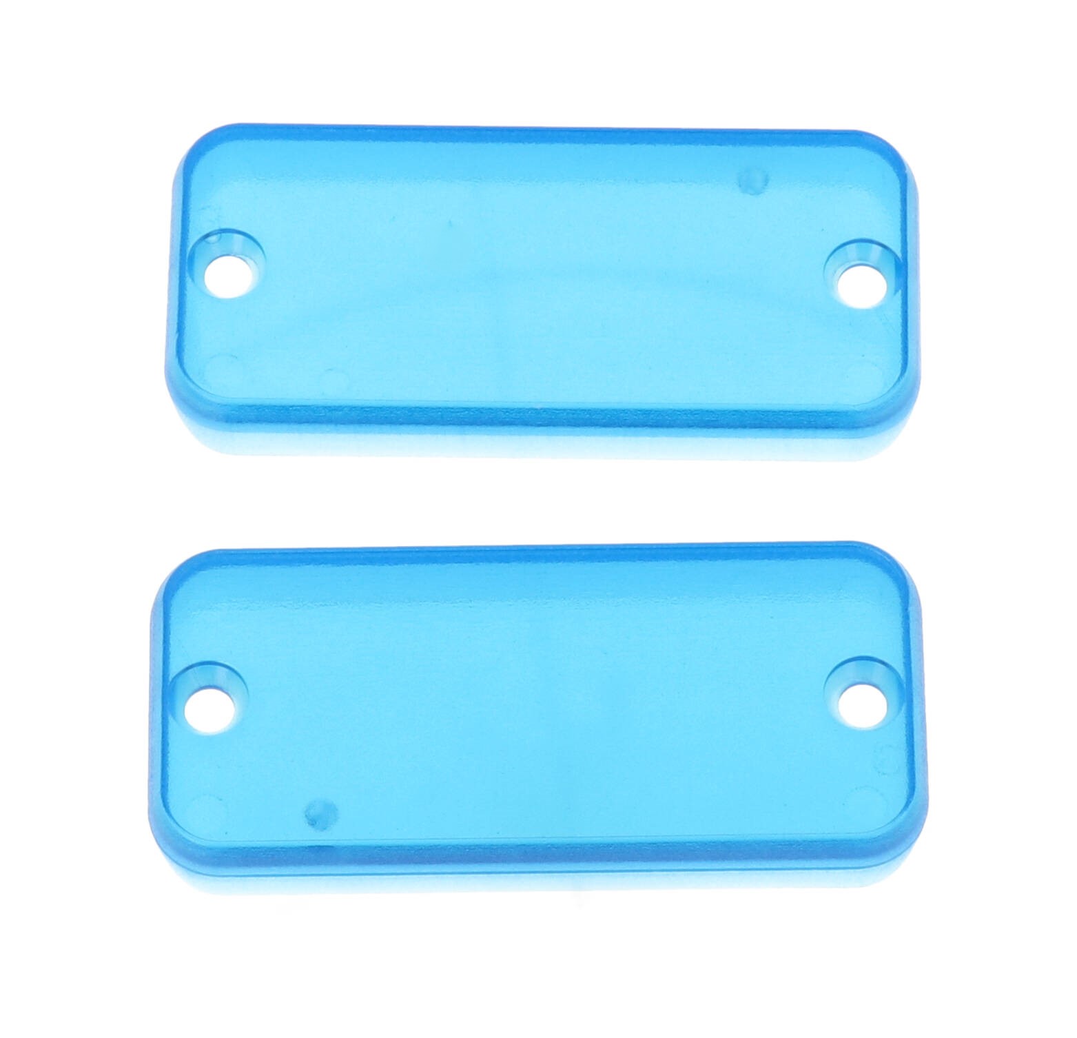 1455CPLTBU — translucent blue plastic end panels for 1455C enclosures - 2/pack