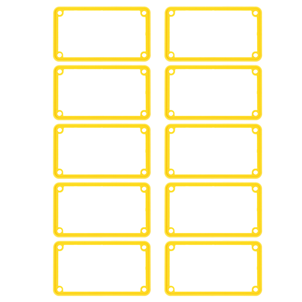 1455KBY-10 — yellow plastic open bezels for 1455K enclosures- 10/pack
