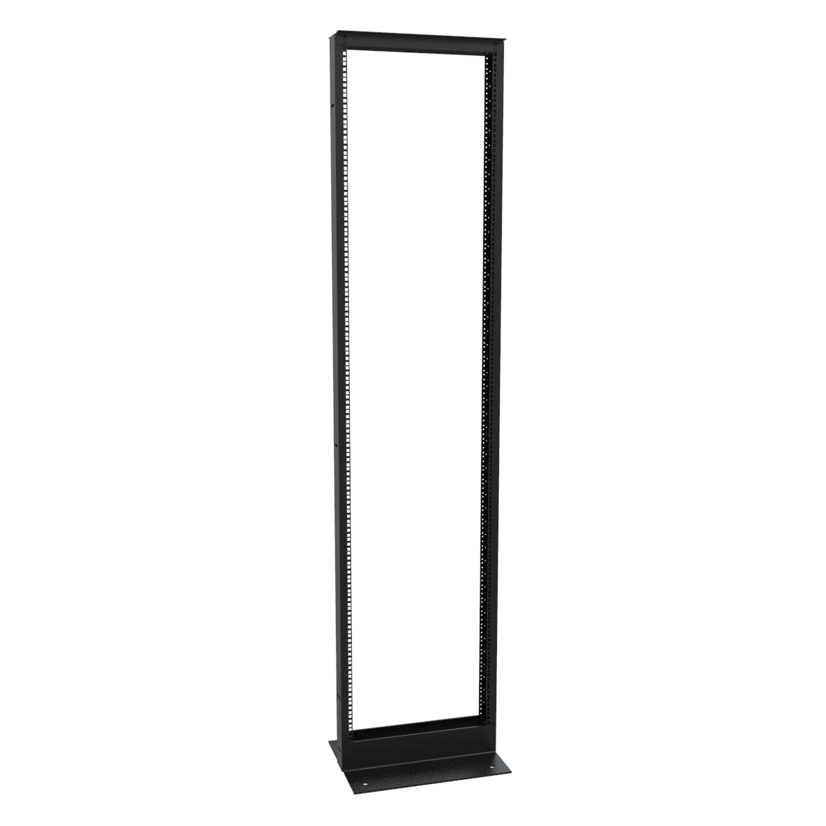 Hammond RB-2PS1942BK 42U 19-inch 2-post open frame knock-down rack in black powder coat steel — view 5