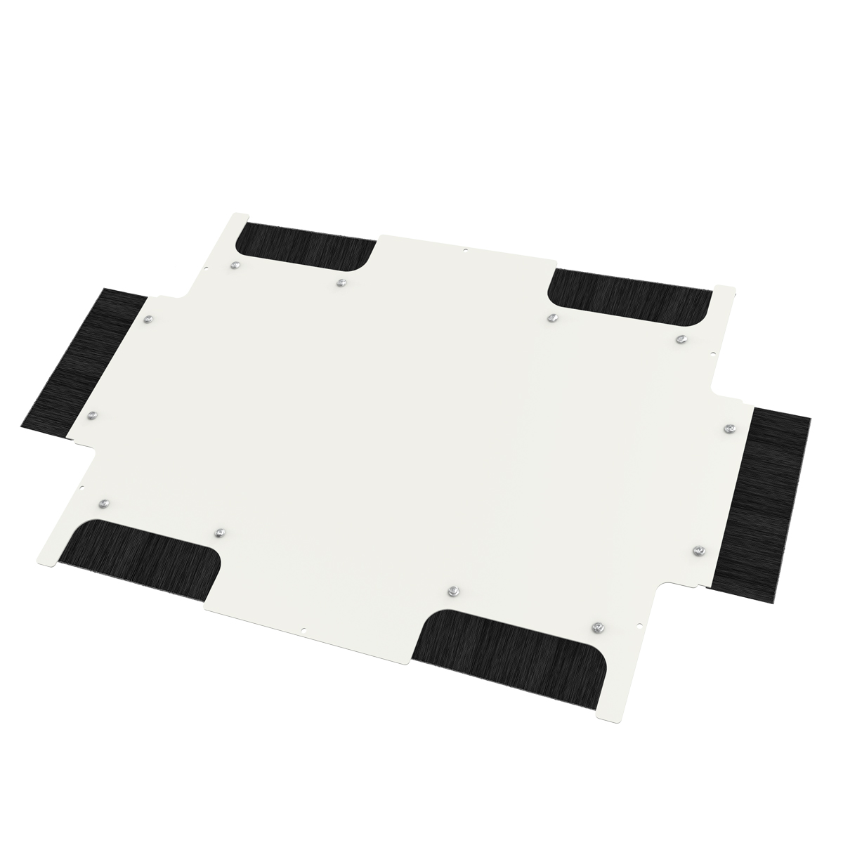 Hammond H1BB2448BK brushed black steel bottom panel with cable entry knockouts for 24 x 48 in H1 cabinet frames