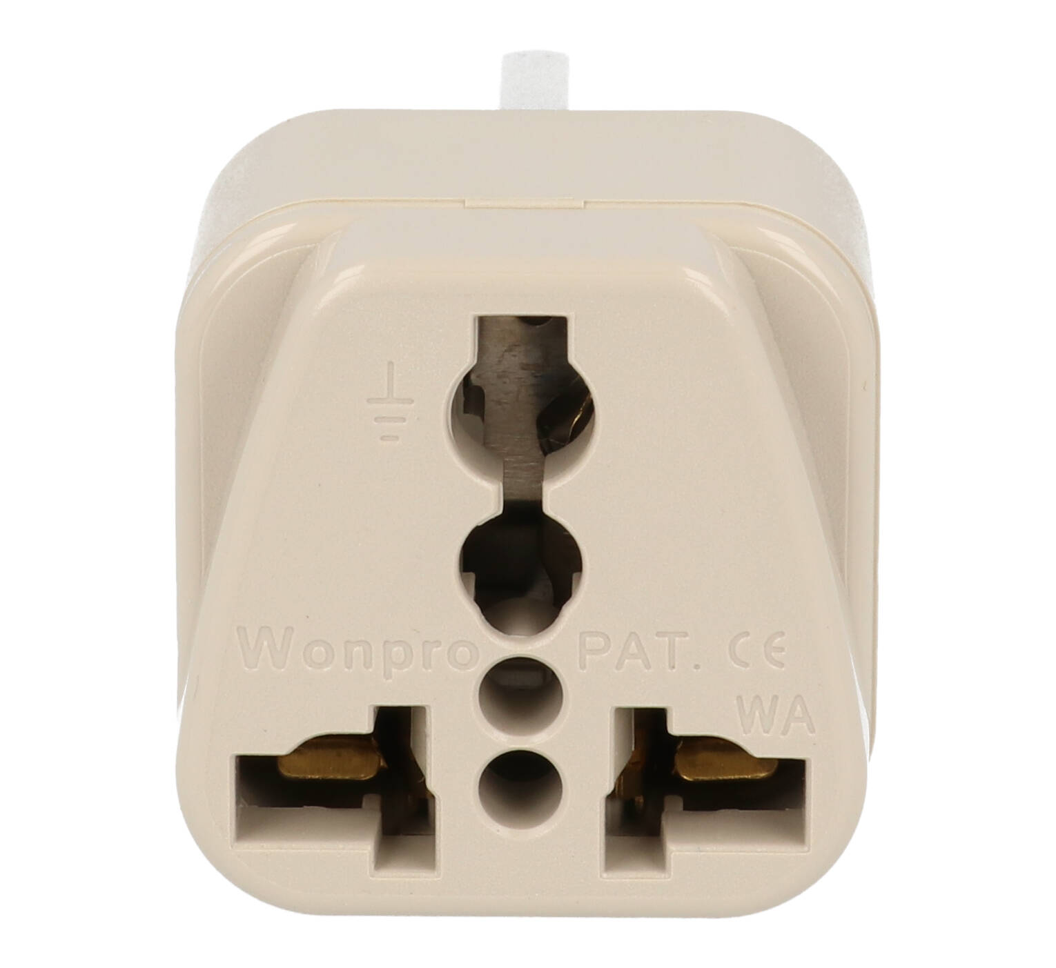 298G3 British grounded adaptor plug with plastic shell for plug-in isolation transformers