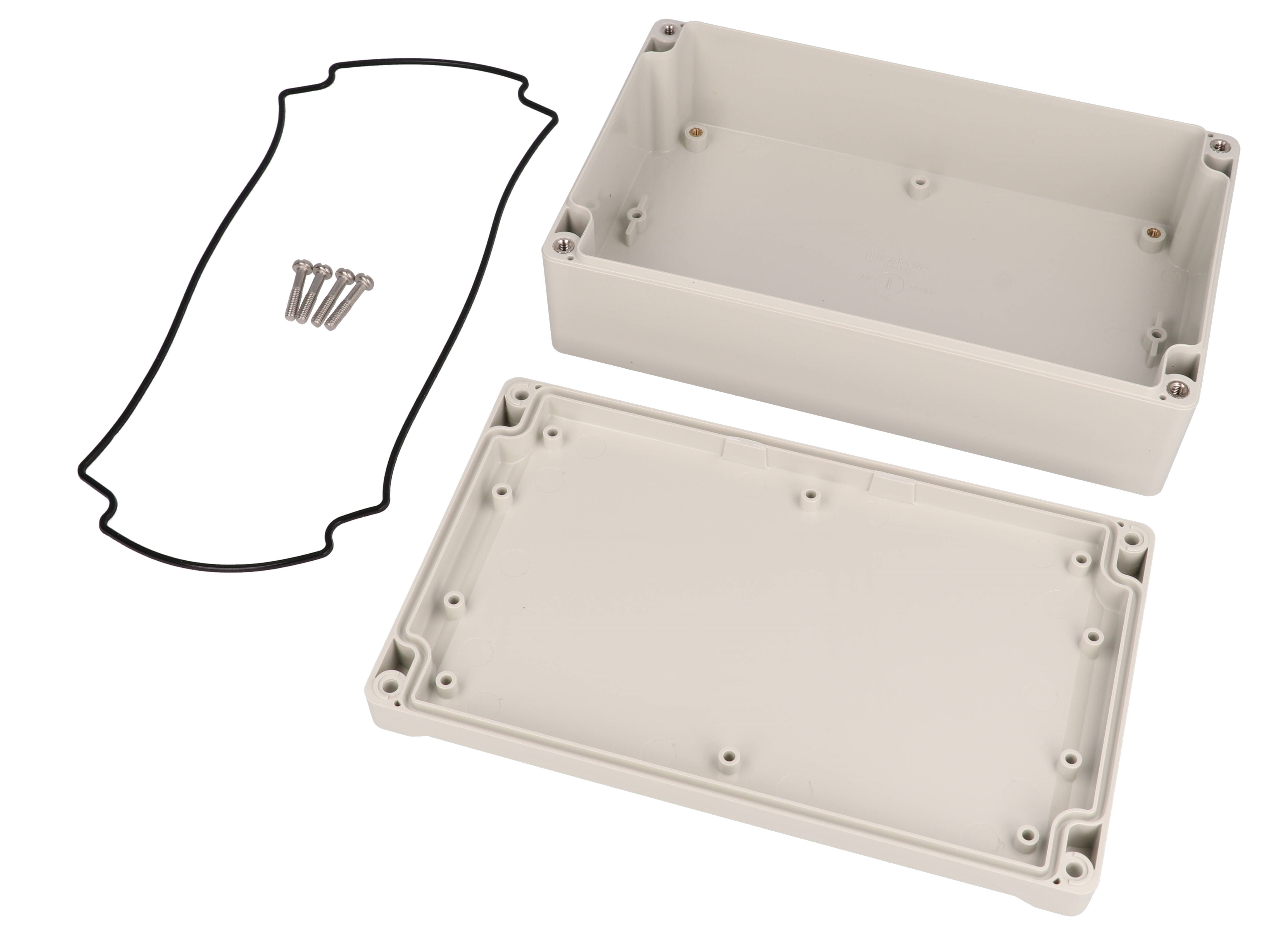 1555UAGY light gray ABS watertight enclosure, 200 x 120 x 60 mm