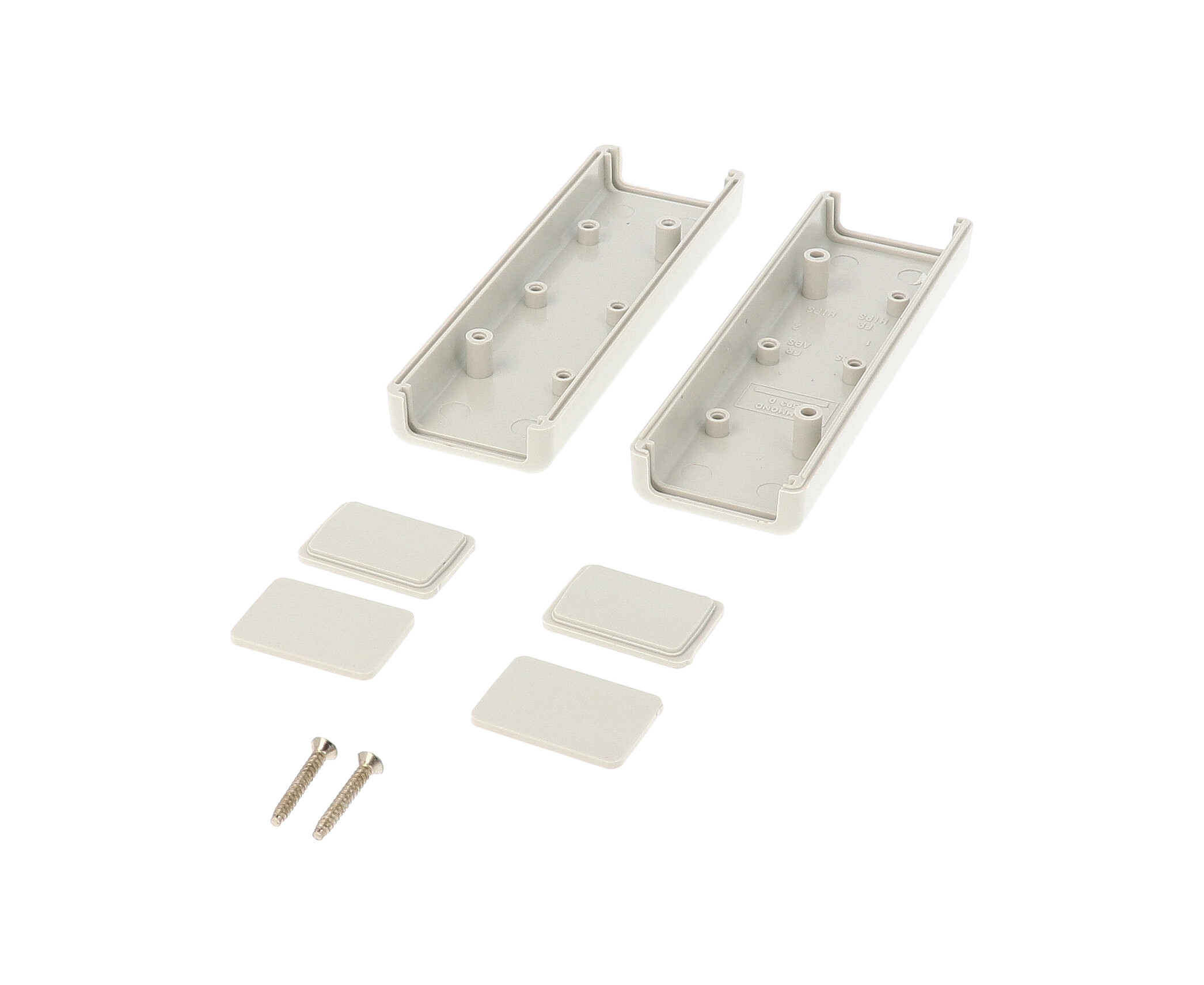 1593DGY light grey slim ABS handheld enclosure with removable end panels