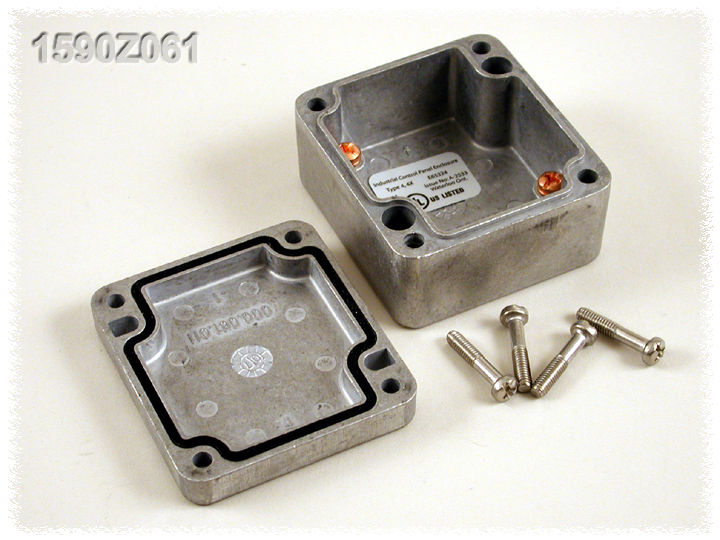 1590Z061 natural diecast aluminum IP68 enclosure with lid