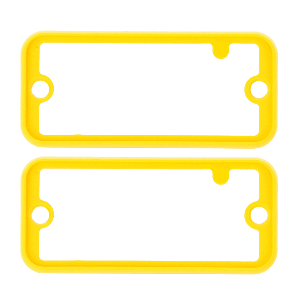 1455CBY — yellow plastic open bezel for 1455C enclosures - 2/pack