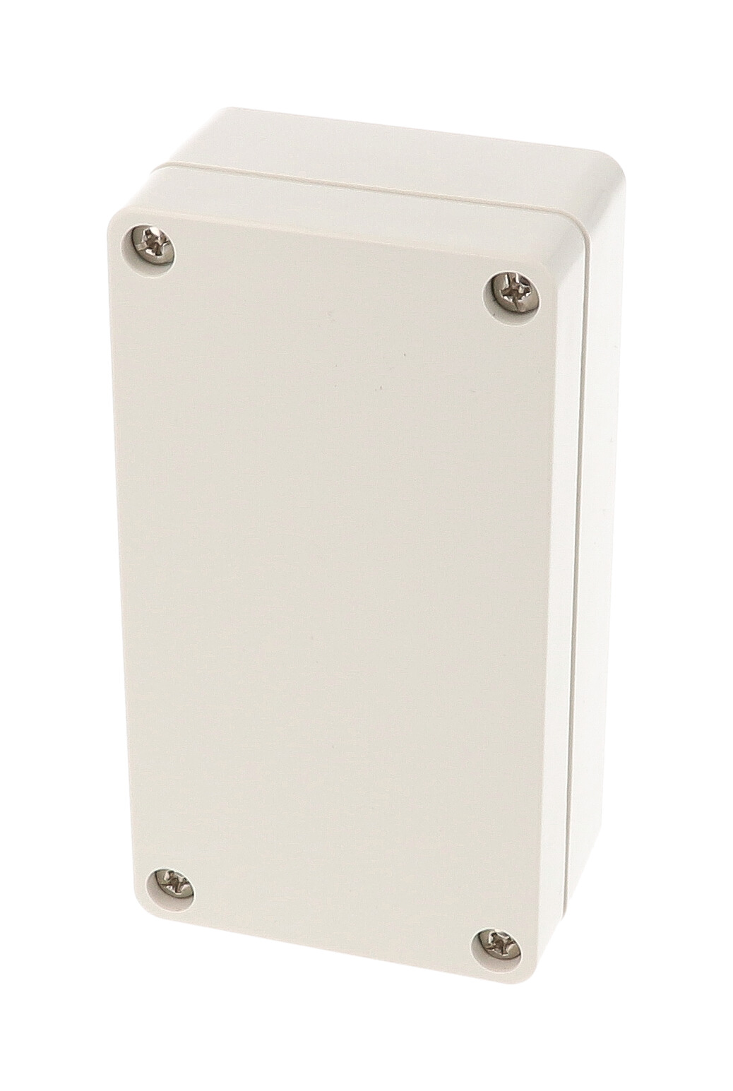 1554CGY light gray ABS watertight enclosure, 120 x 65 x 41 mm, with gasketed screw-cover lid