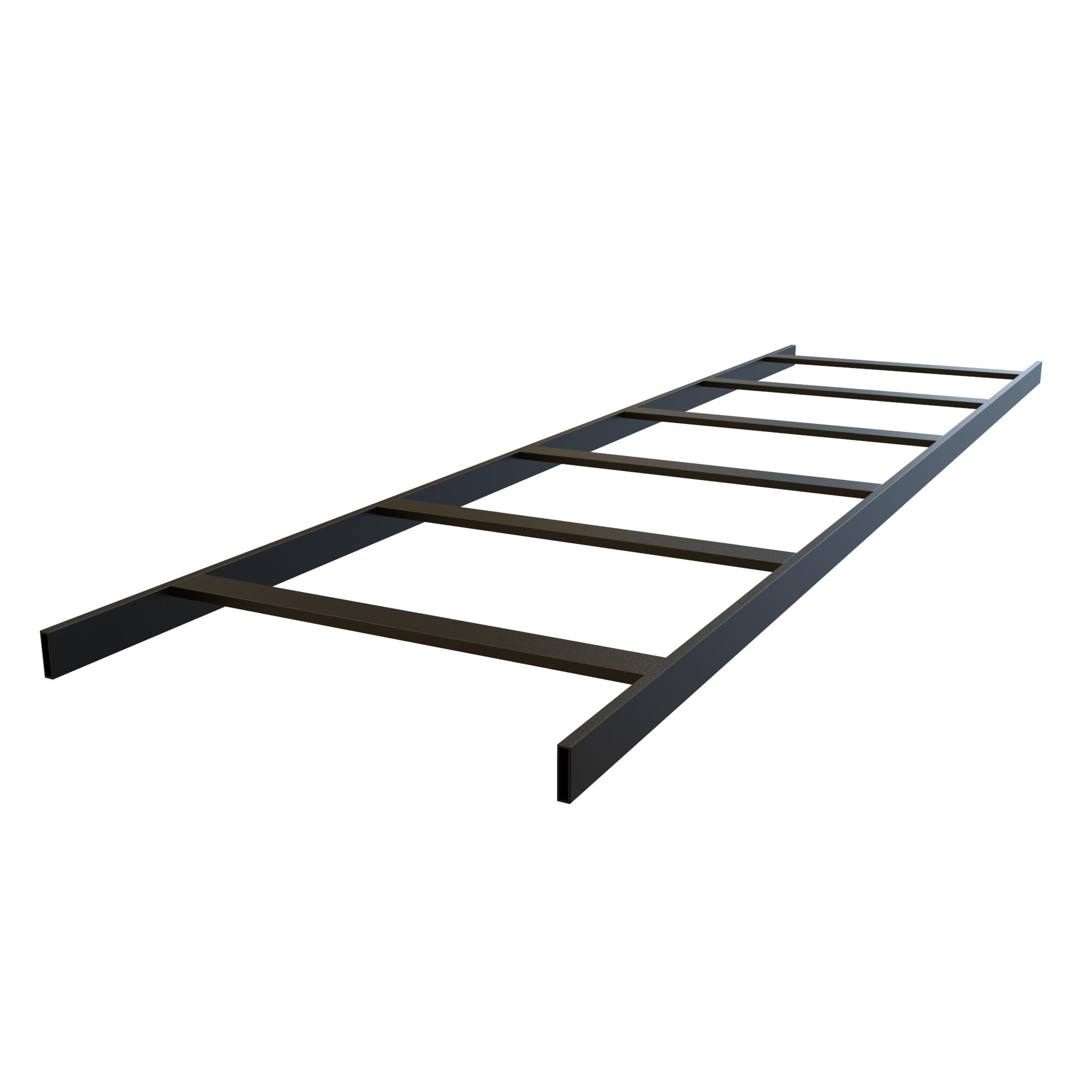 Hammond CL24W10LBK 24 in wide, 10 ft black steel cable ladder rack section with 12 in rung spacing — view 5