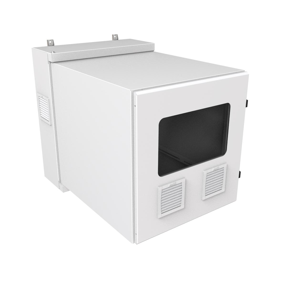 Hammond NWC12U2436SFLG 12U light gray sealed wall-mount cabinet with solid door and Type 12 filters — view 36