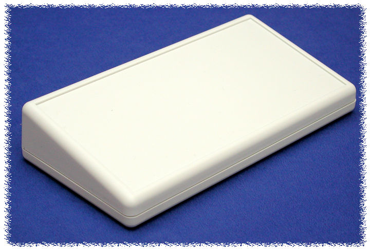 1599ETSGY light gray short-slope ABS sloping console enclosure, 170 x 86 mm