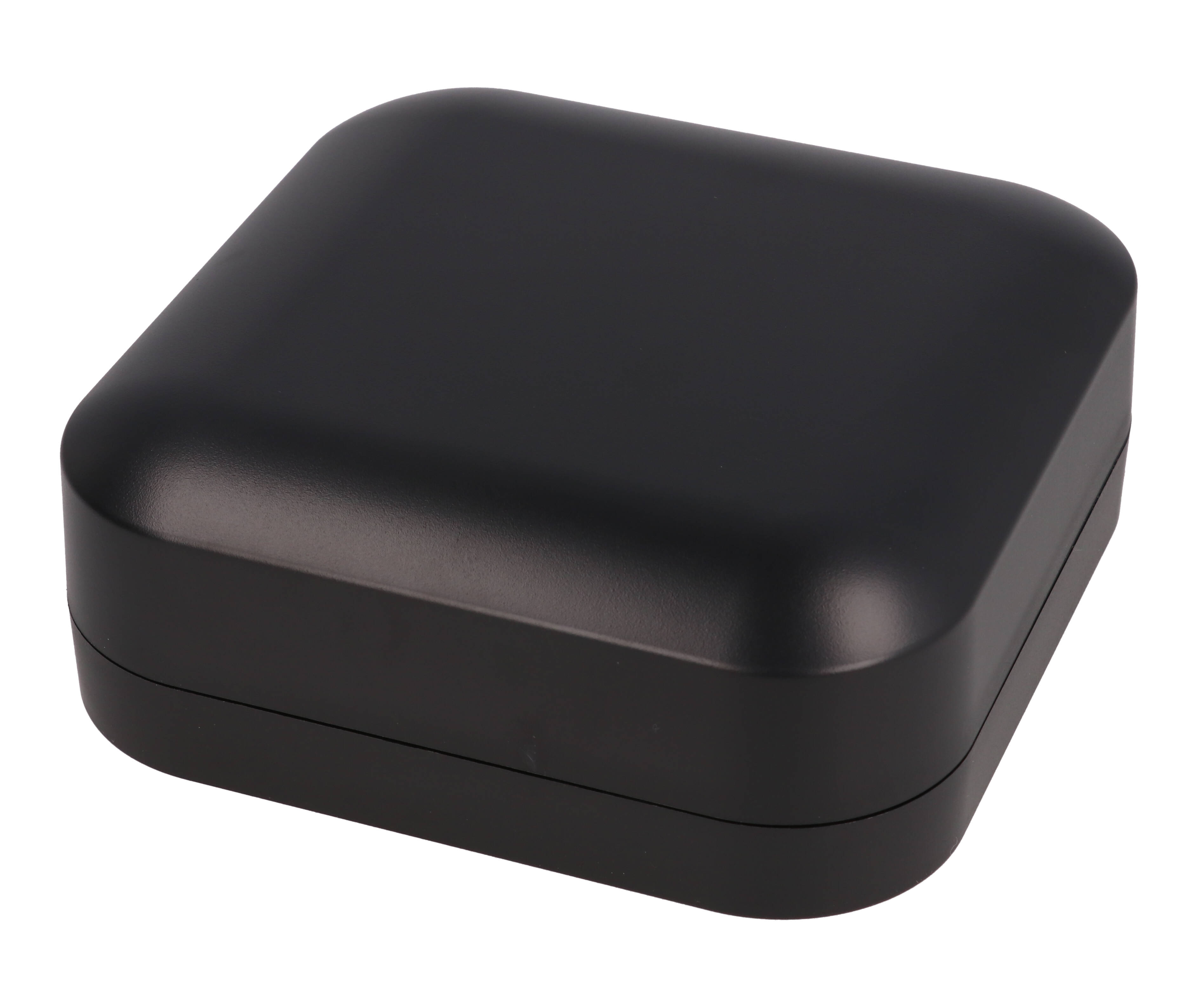 1556DBK black flame-retardant ABS 120 x 120 x 45 mm desktop and wall-mount enclosure with rounded corners