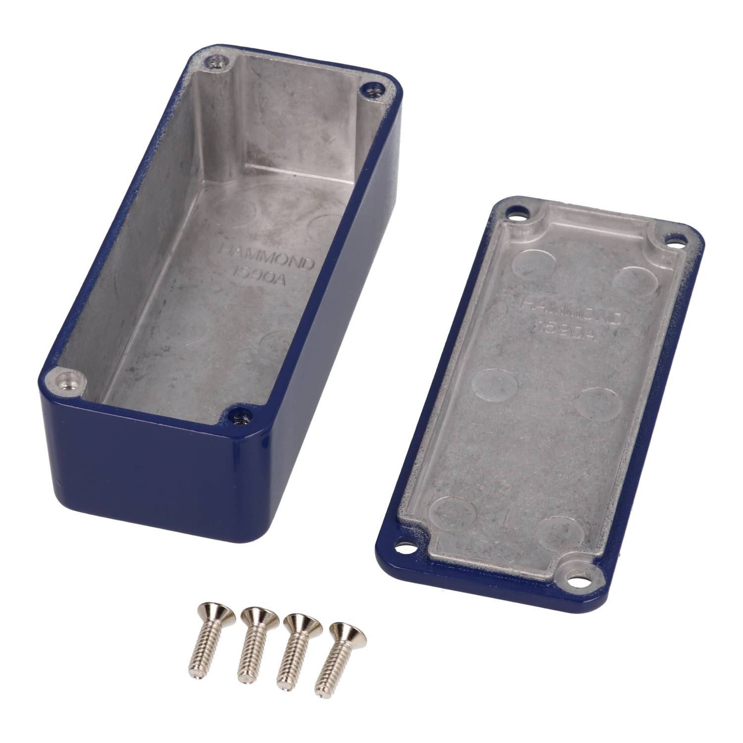 1590ACB cobalt blue powder coated 1590A diecast aluminum stomp box enclosure