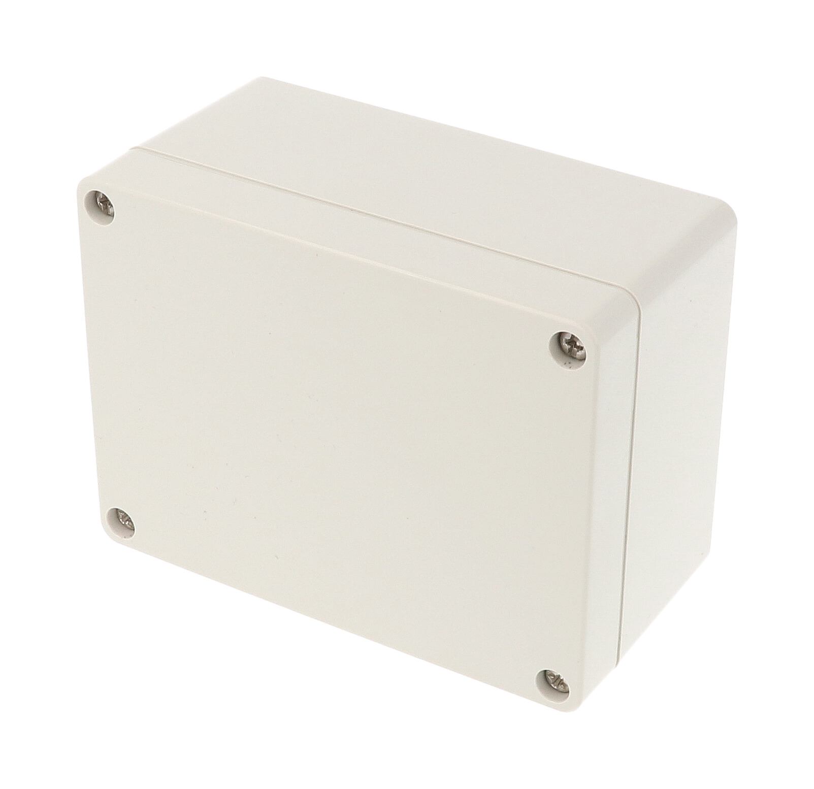 1554FGY light gray ABS watertight enclosure with gray lid and stainless steel lid screws