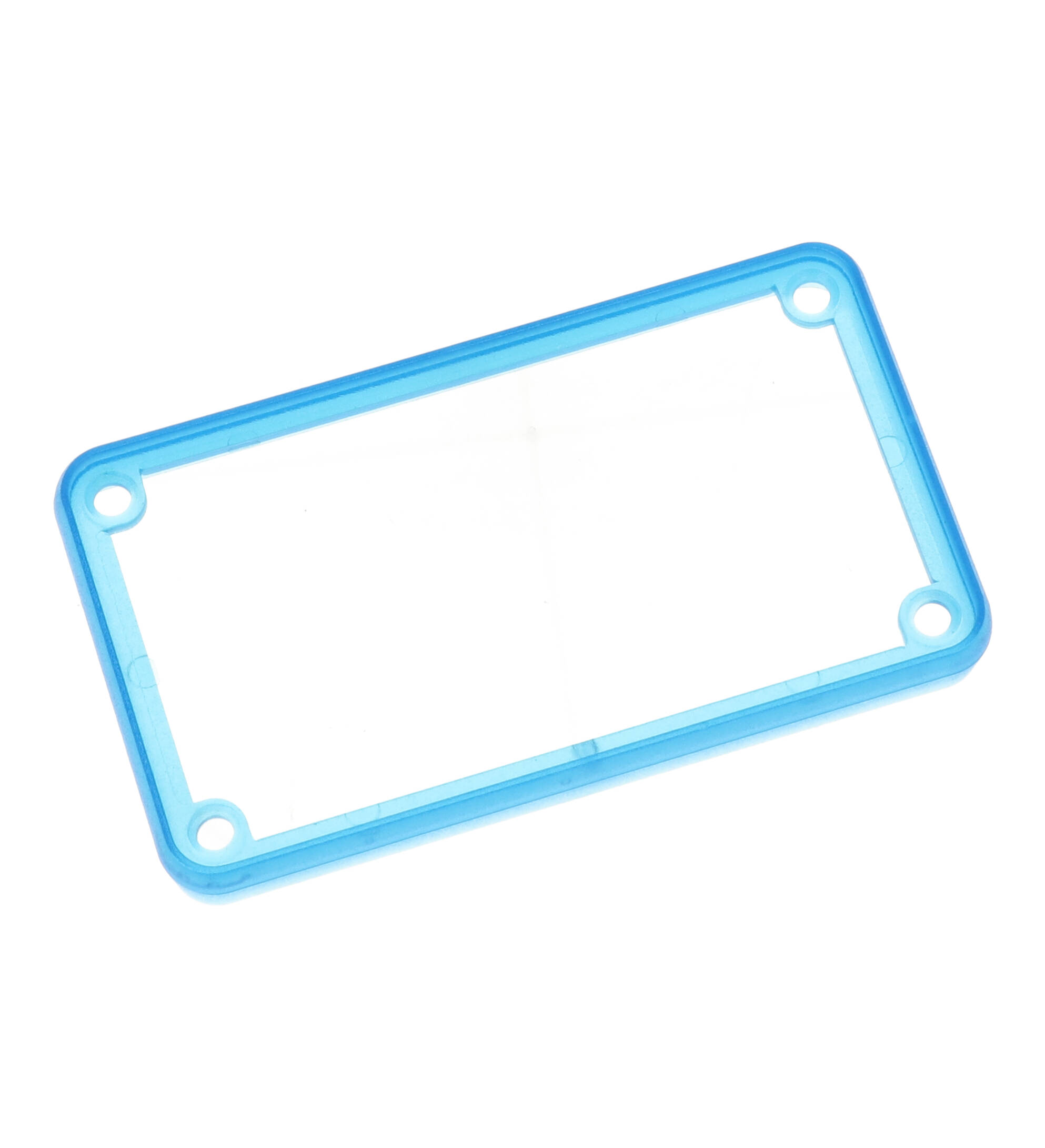 1455KBTBU translucent blue polycarbonate open bezels for 1455K enclosures, 2-pack